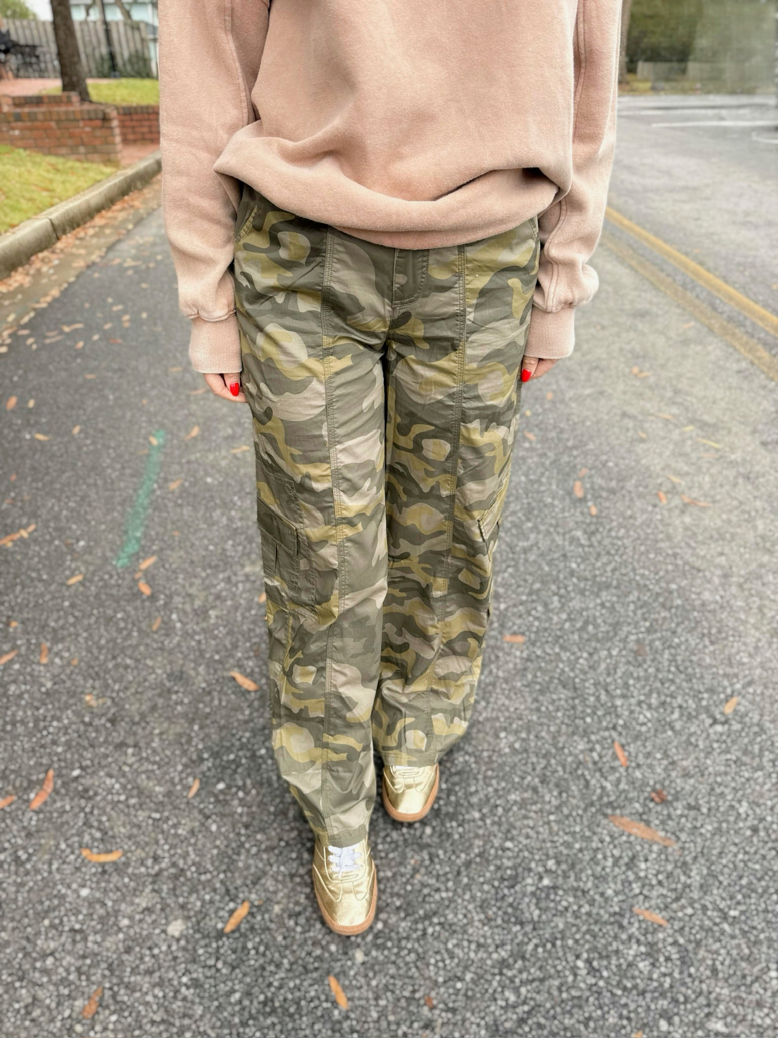 Rory Camo Cargo Elastic Waist Pants