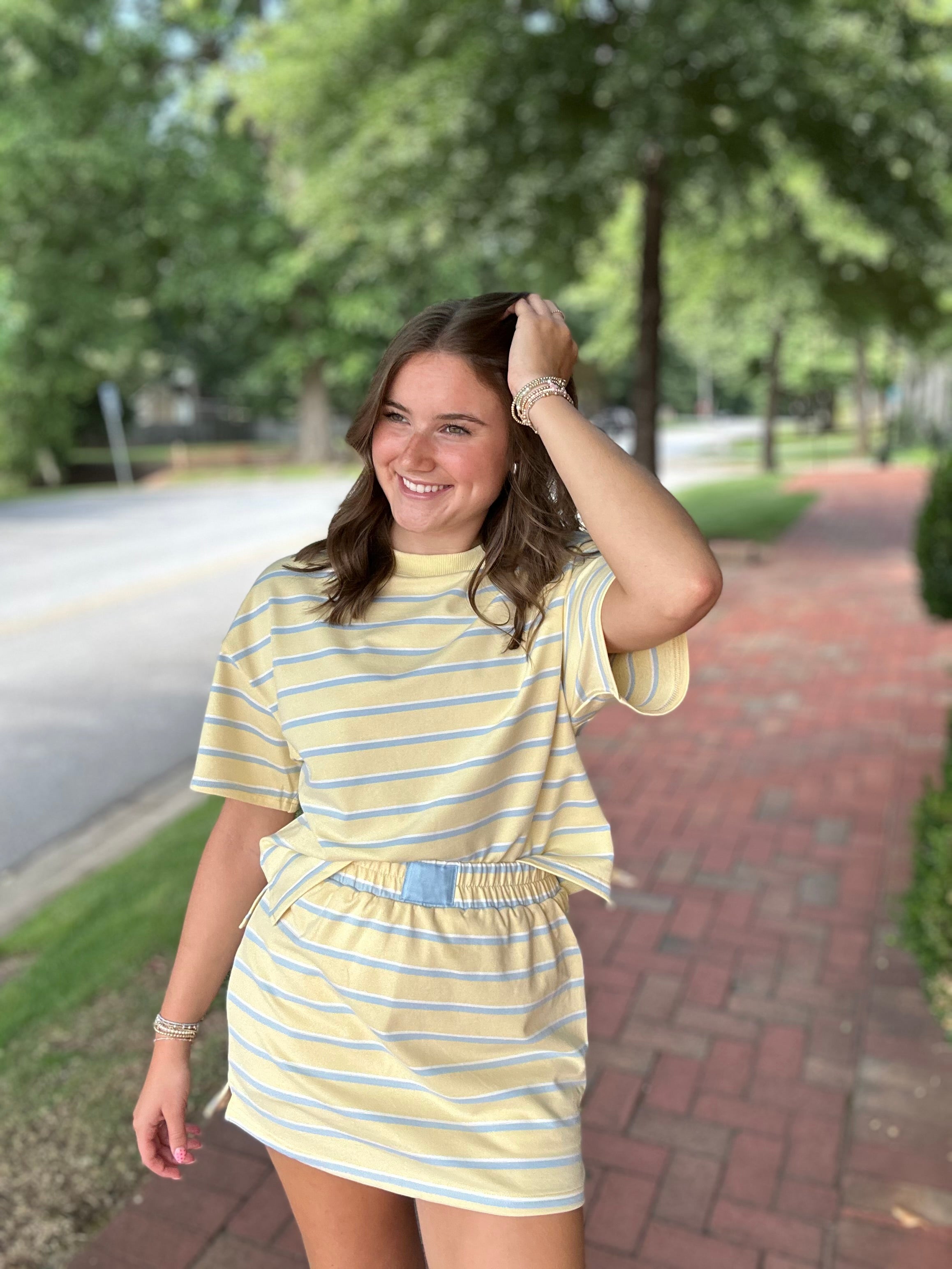 Vacay Lounge Striped Two Piece Set