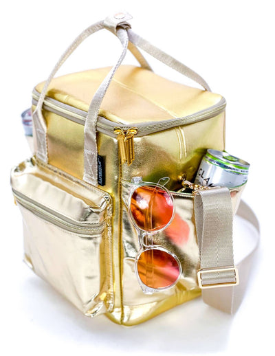 FYDELITY Rackpack Clawcan 12Pak Fashion Cooler Bag-Gold