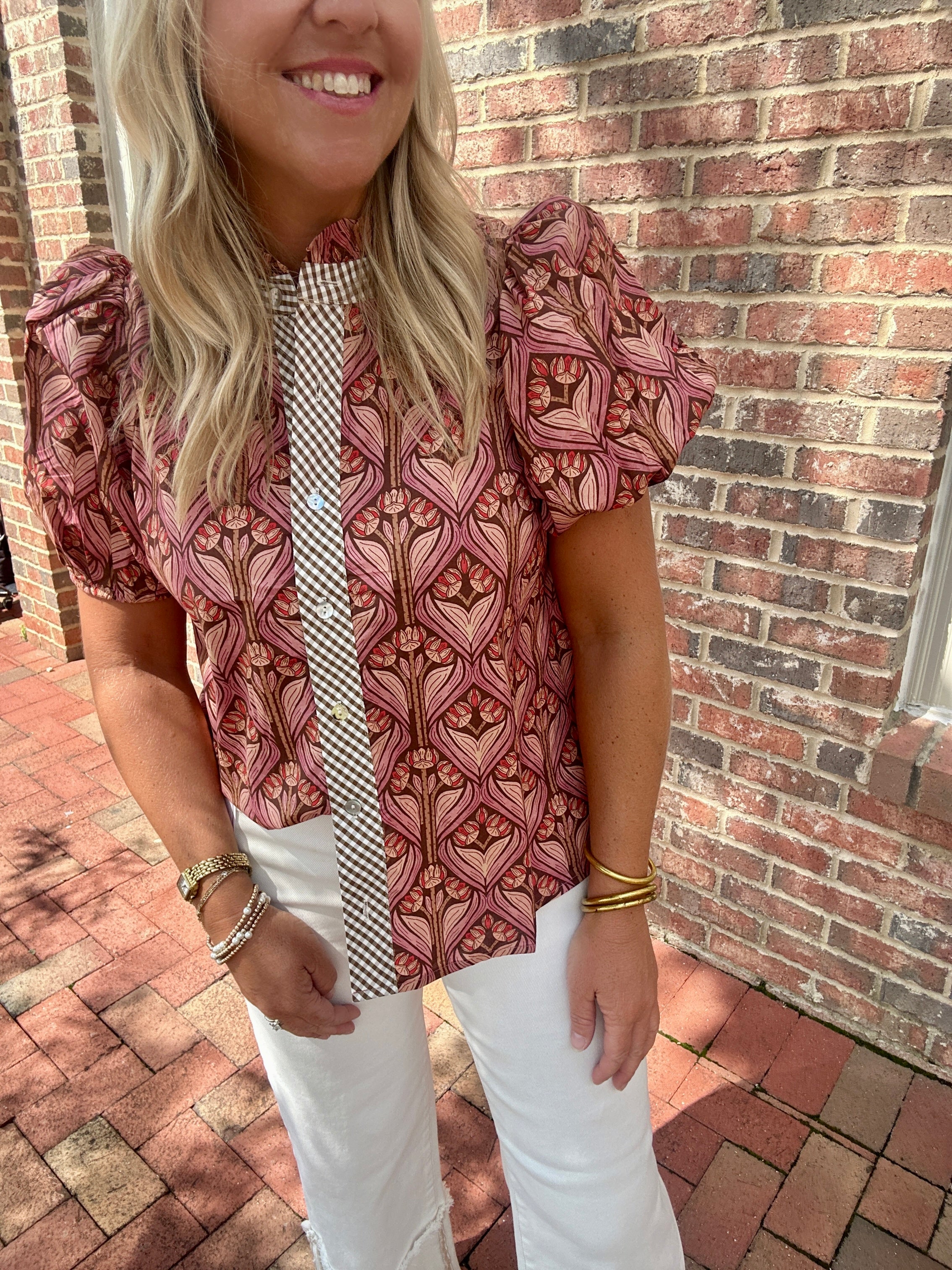 Everly Floral Short Sleeve Top