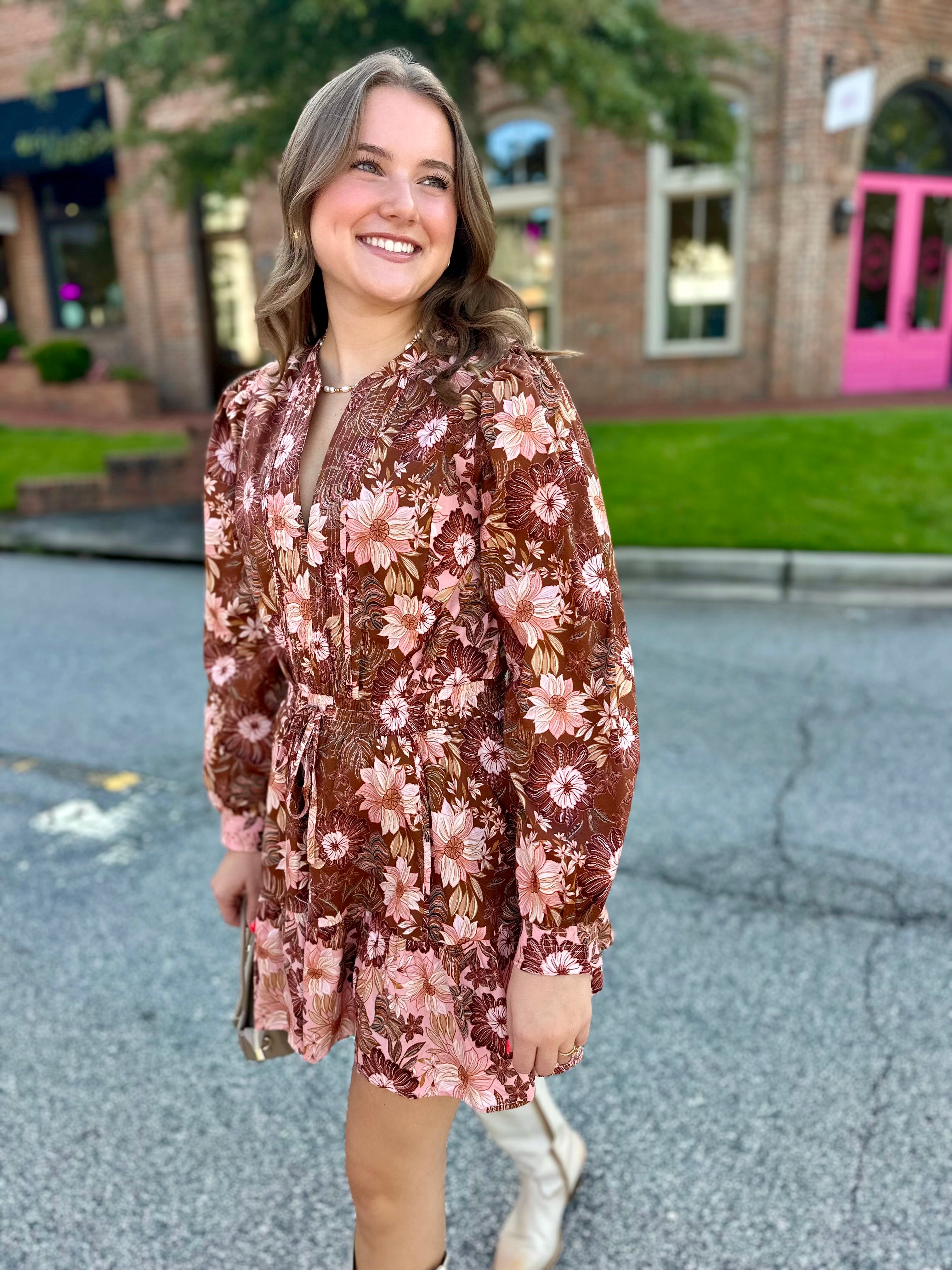 Chesnutt Charm Floral Mini Dress