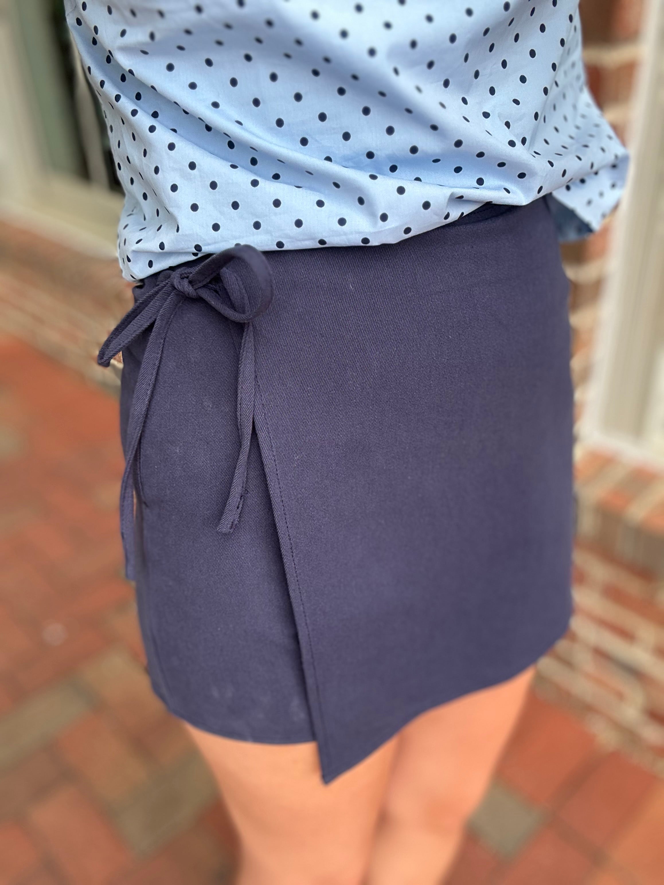Looking for Something Simple Denim Wrap Skort