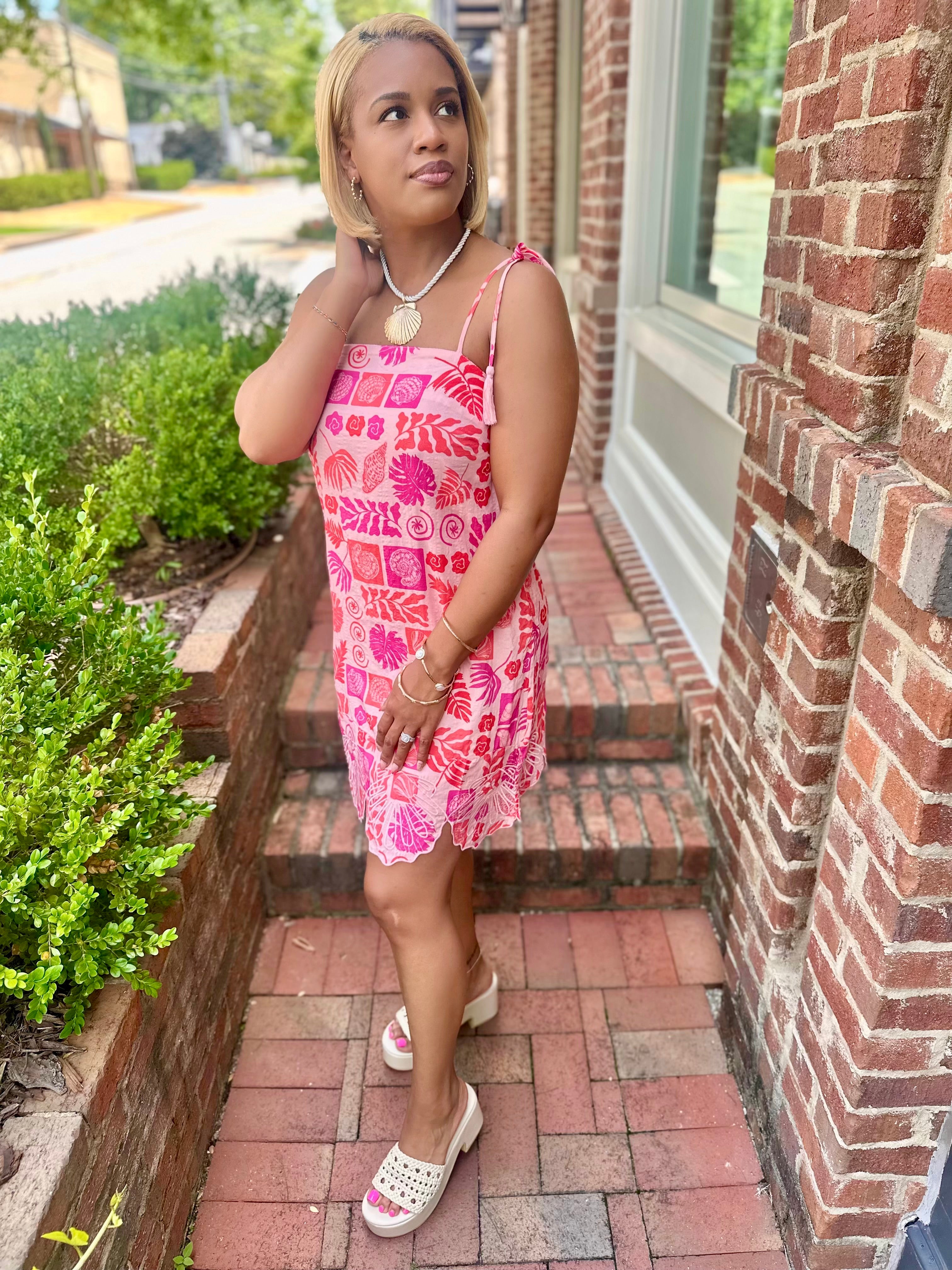 You Never Knew Tropical Printed Mini Dress