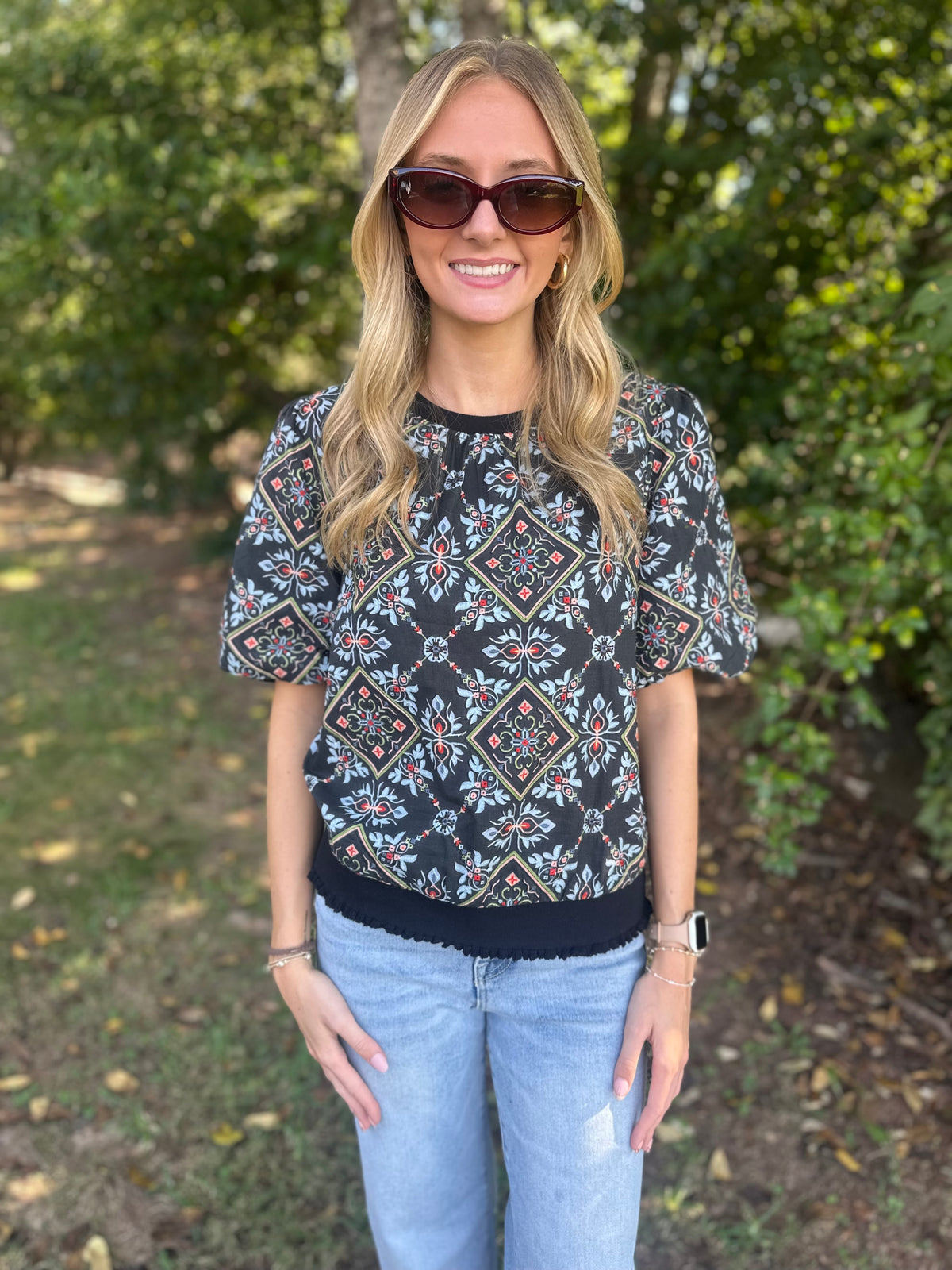 City Chic Embroidered Blouse