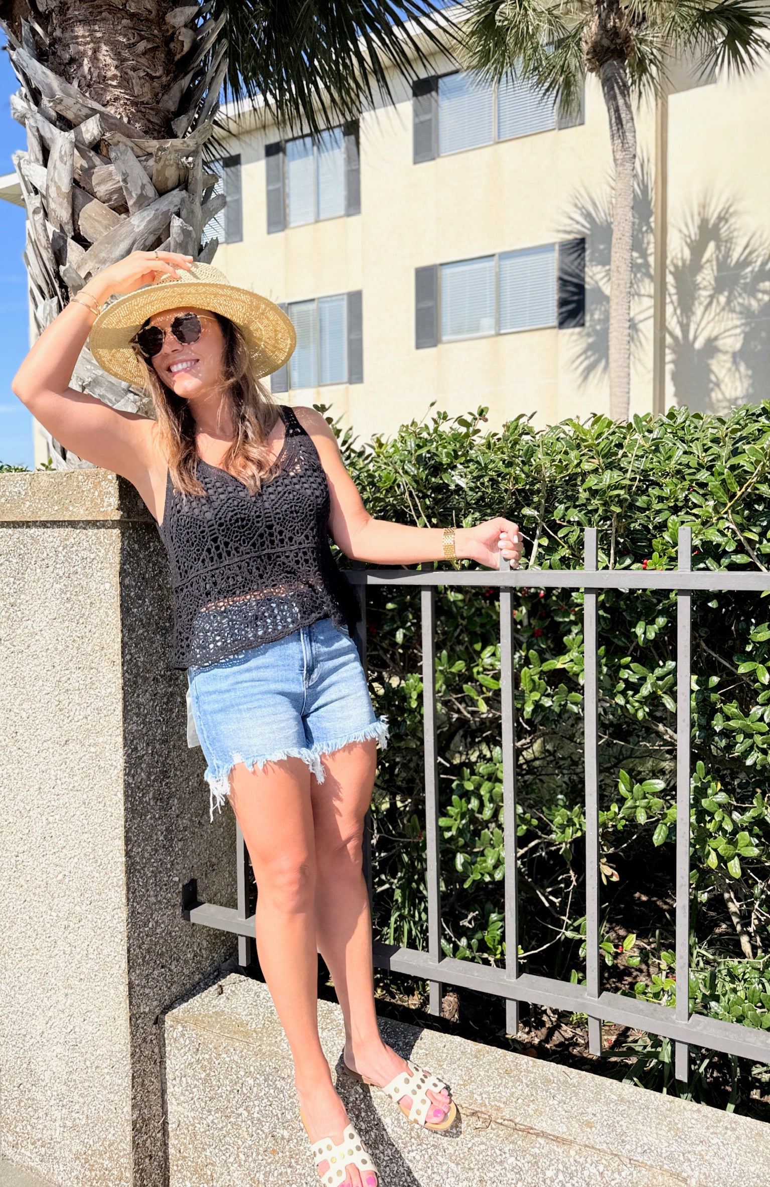Take the High Road Crochet Knit Tank Top