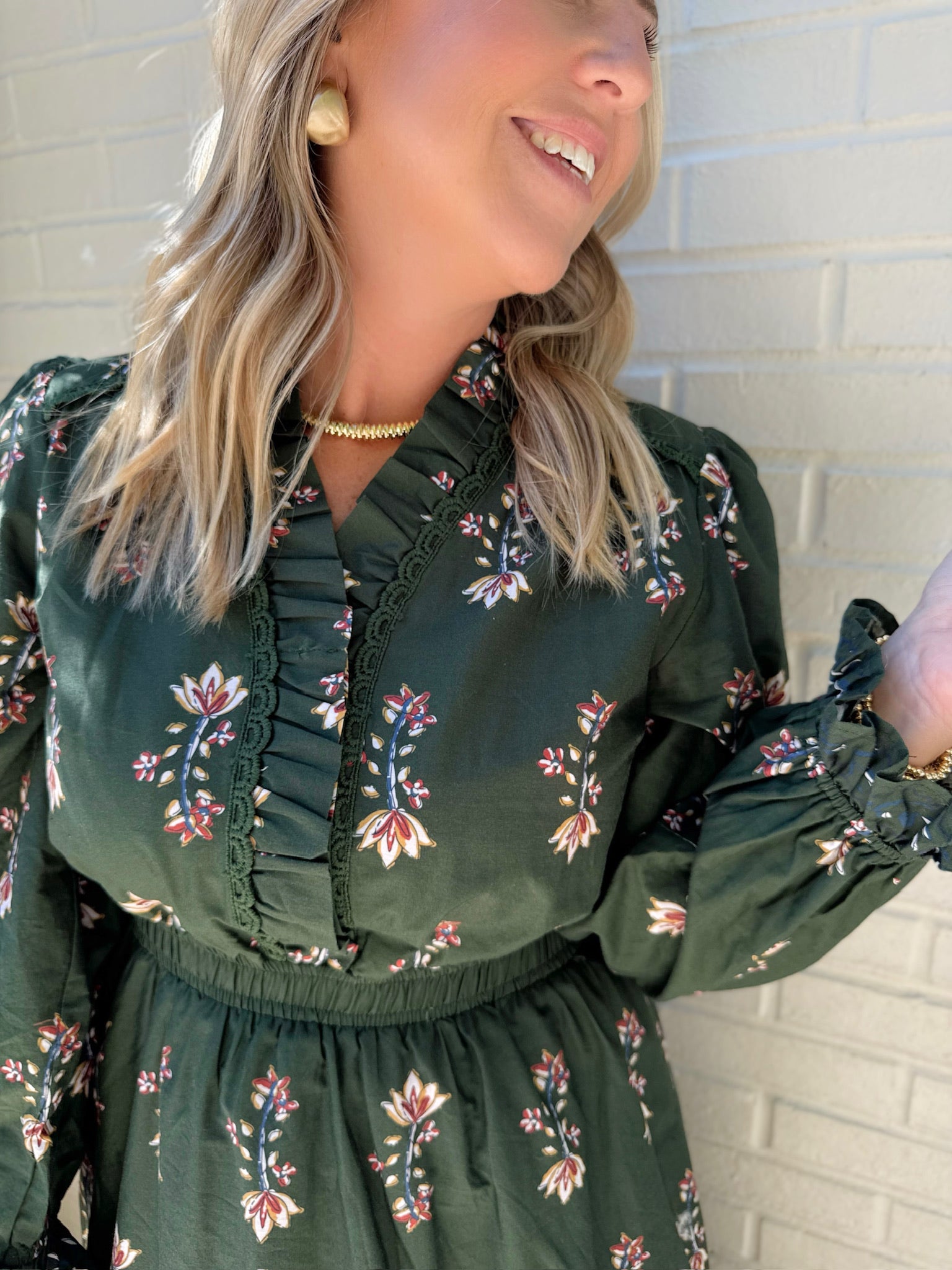 Out Of The Woods Floral Long Sleeve Maxi Dress