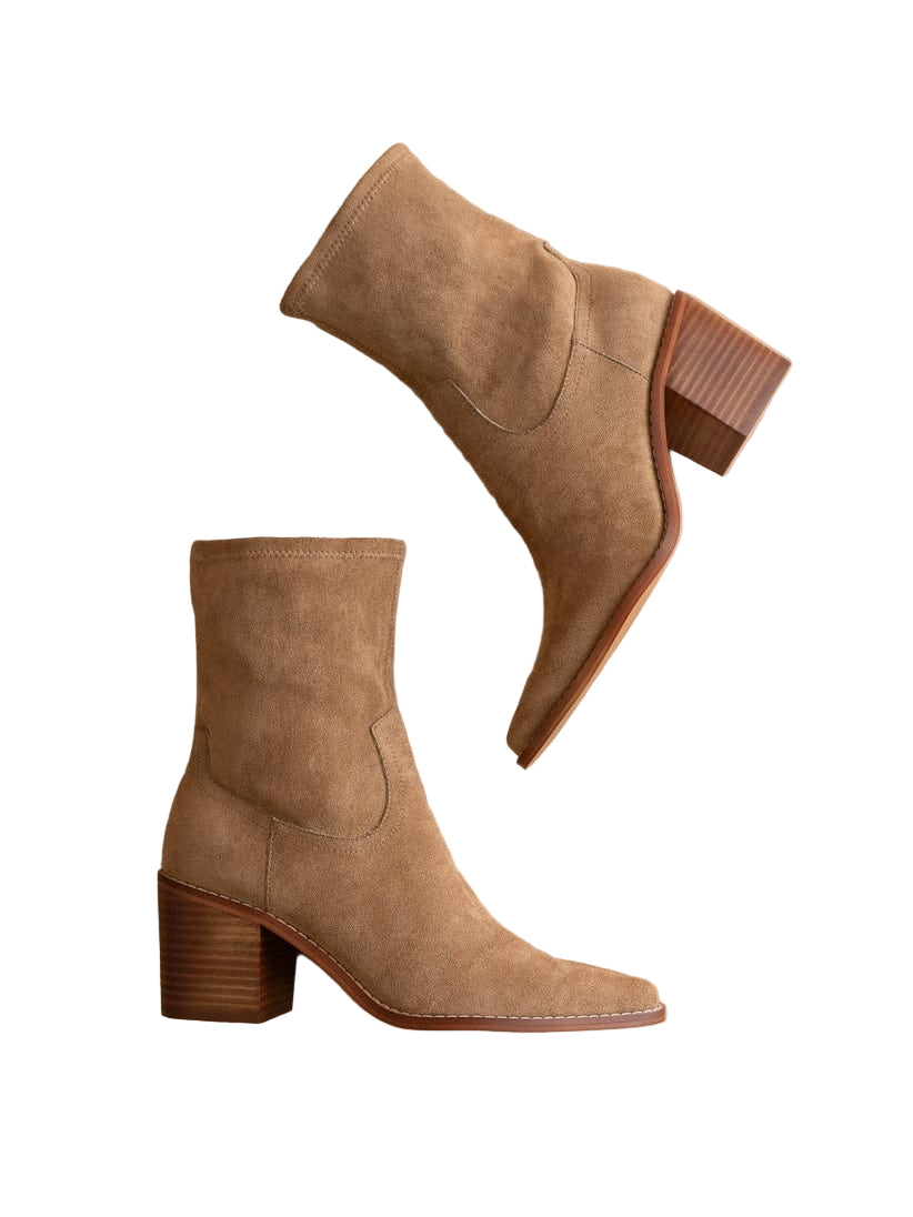 Vienna Suede Latte Booties