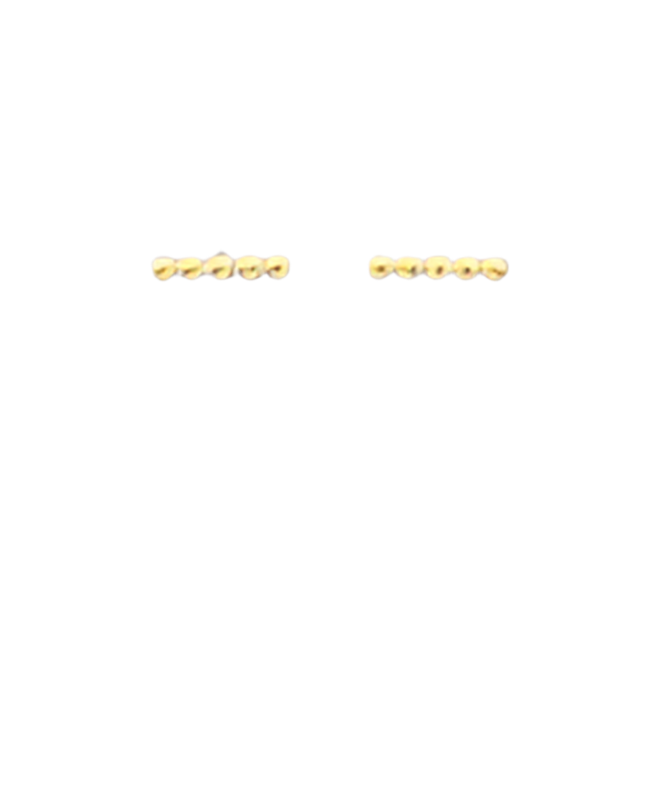 Brass Ball Bar Earrings