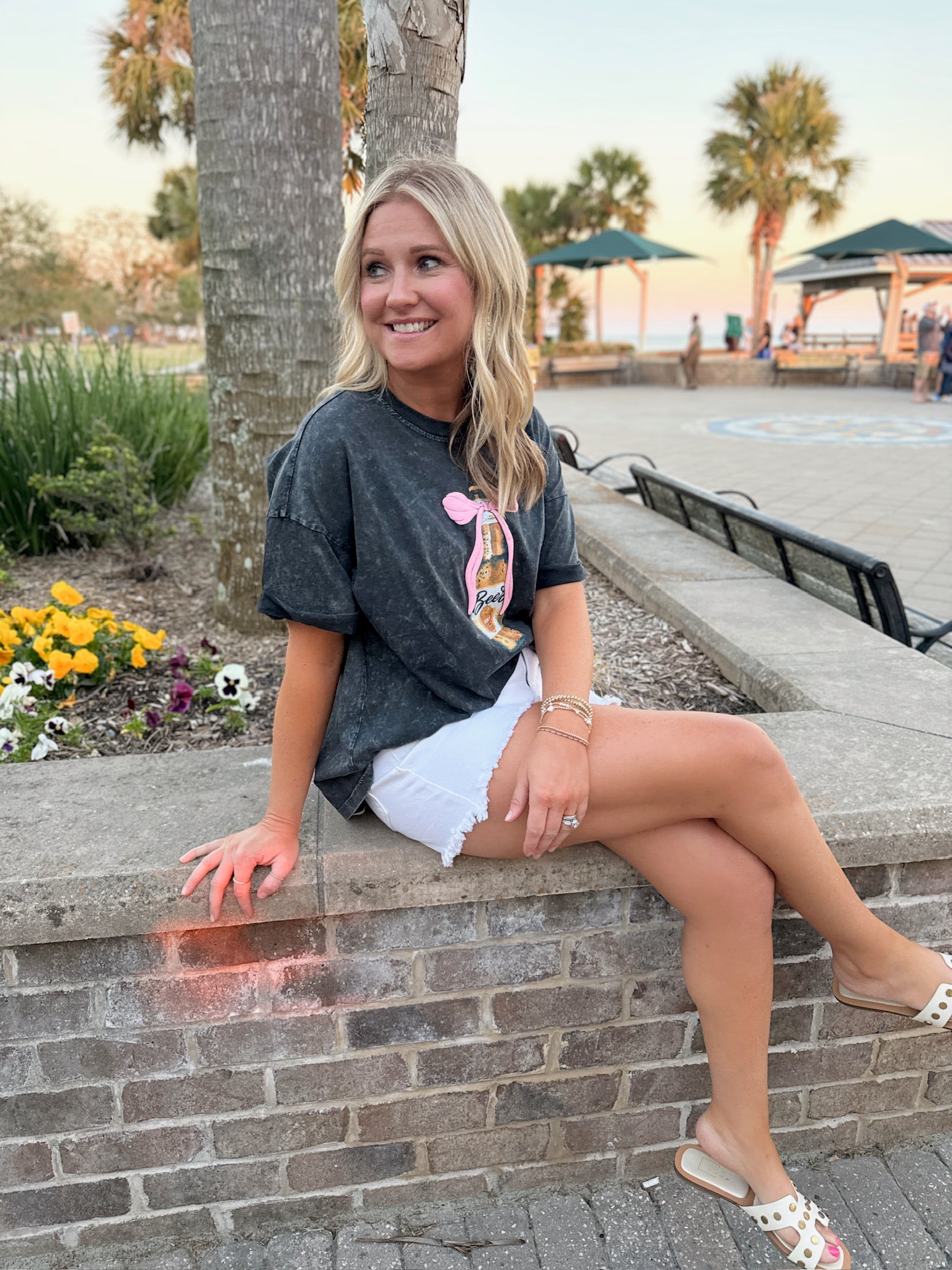 Coquette Bow Beer Graphic T-Shirt