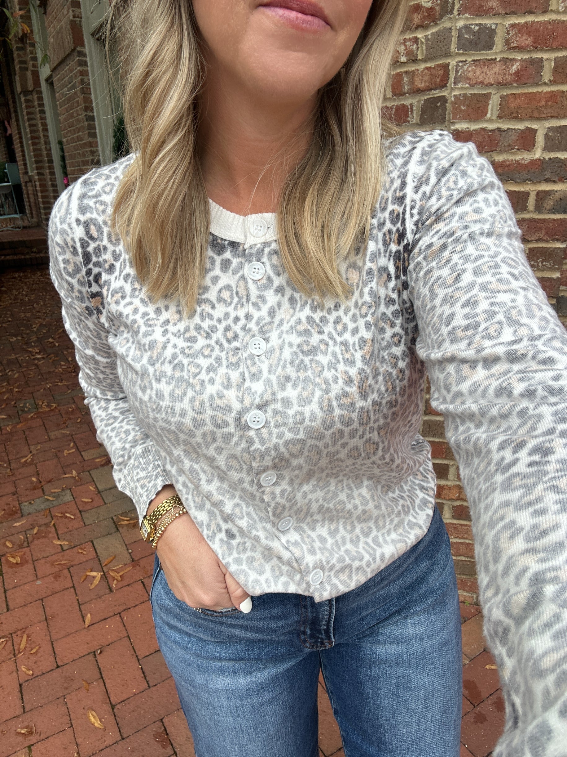 Cold Weather Leopard Print Cardigan
