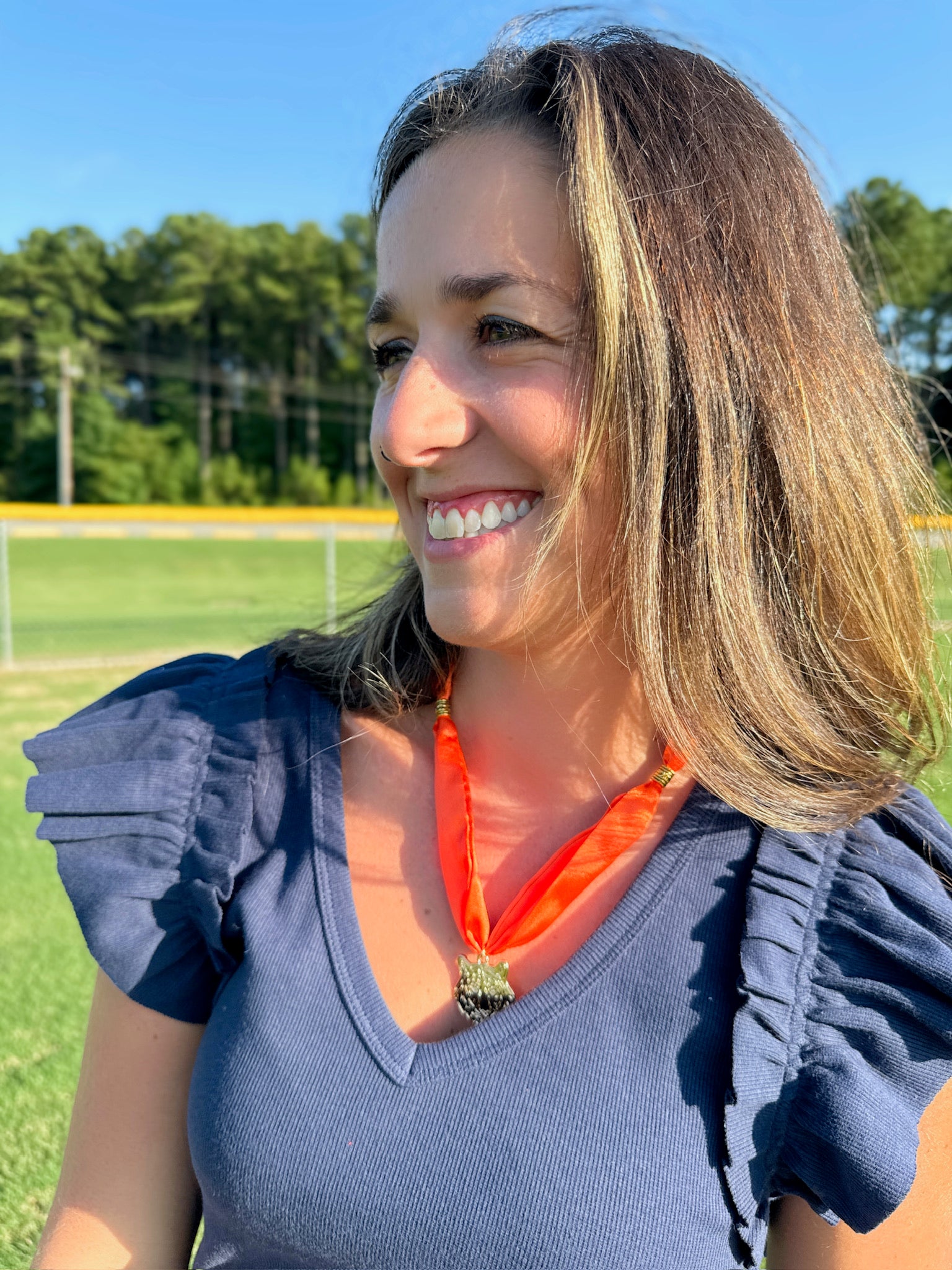 Today is Winning V-neck Ribbed Top with Flutter Sleeves