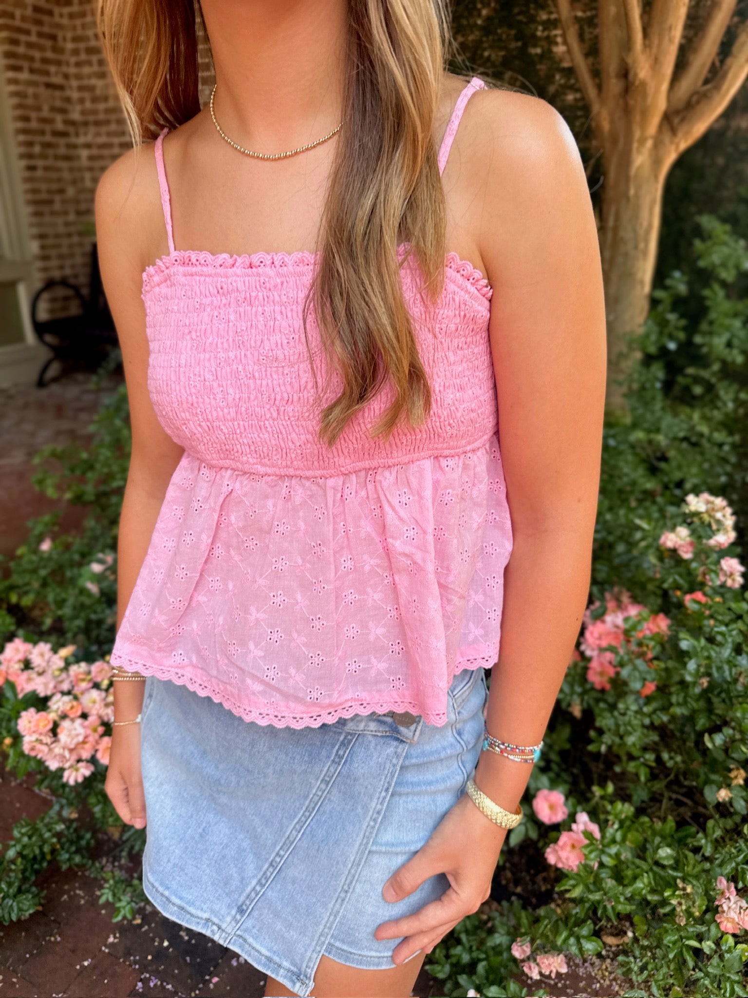 Figuring it Out Eyelet Babydoll