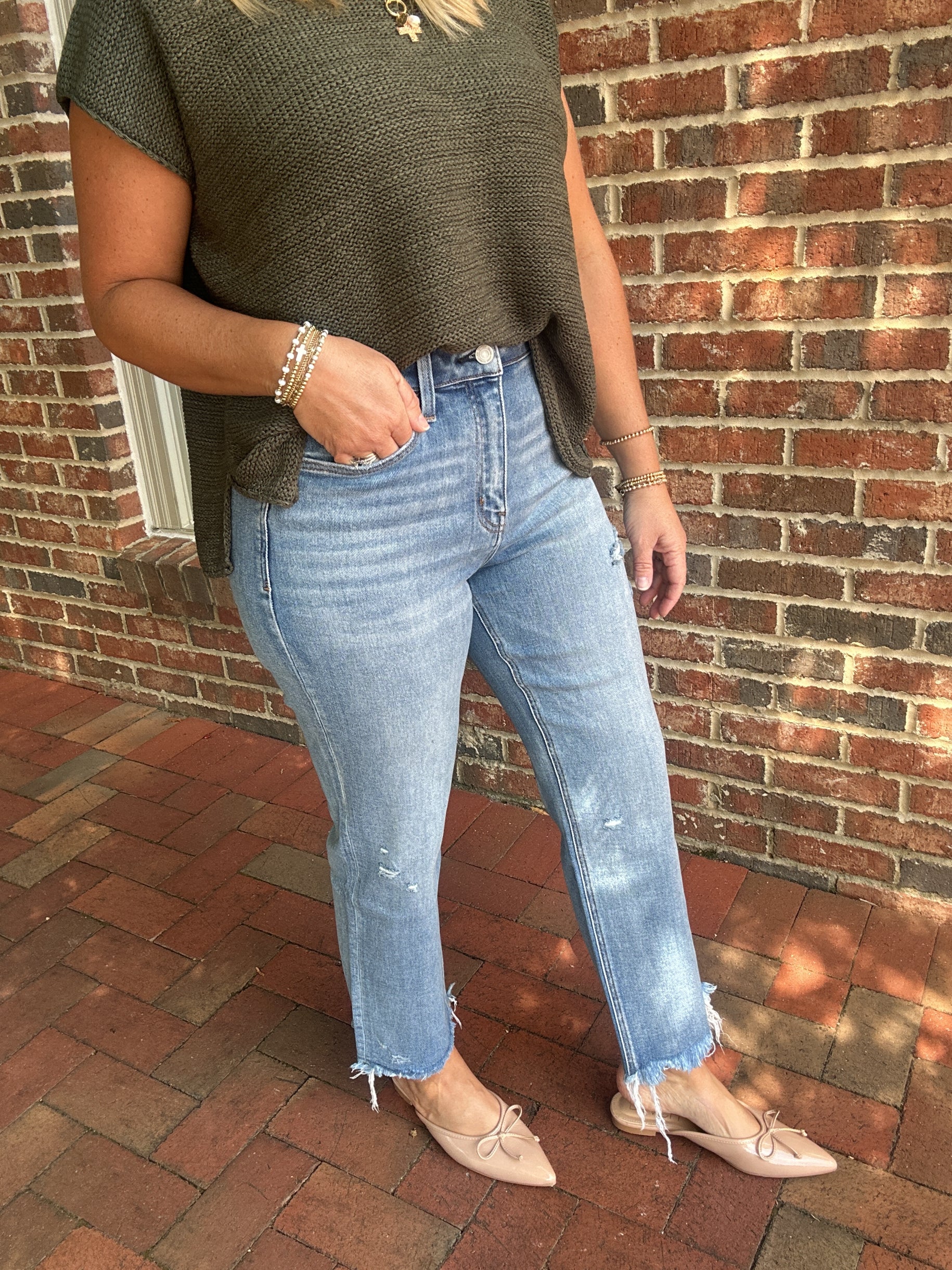 Vital Horizon High Rise Crop Straight Jeans