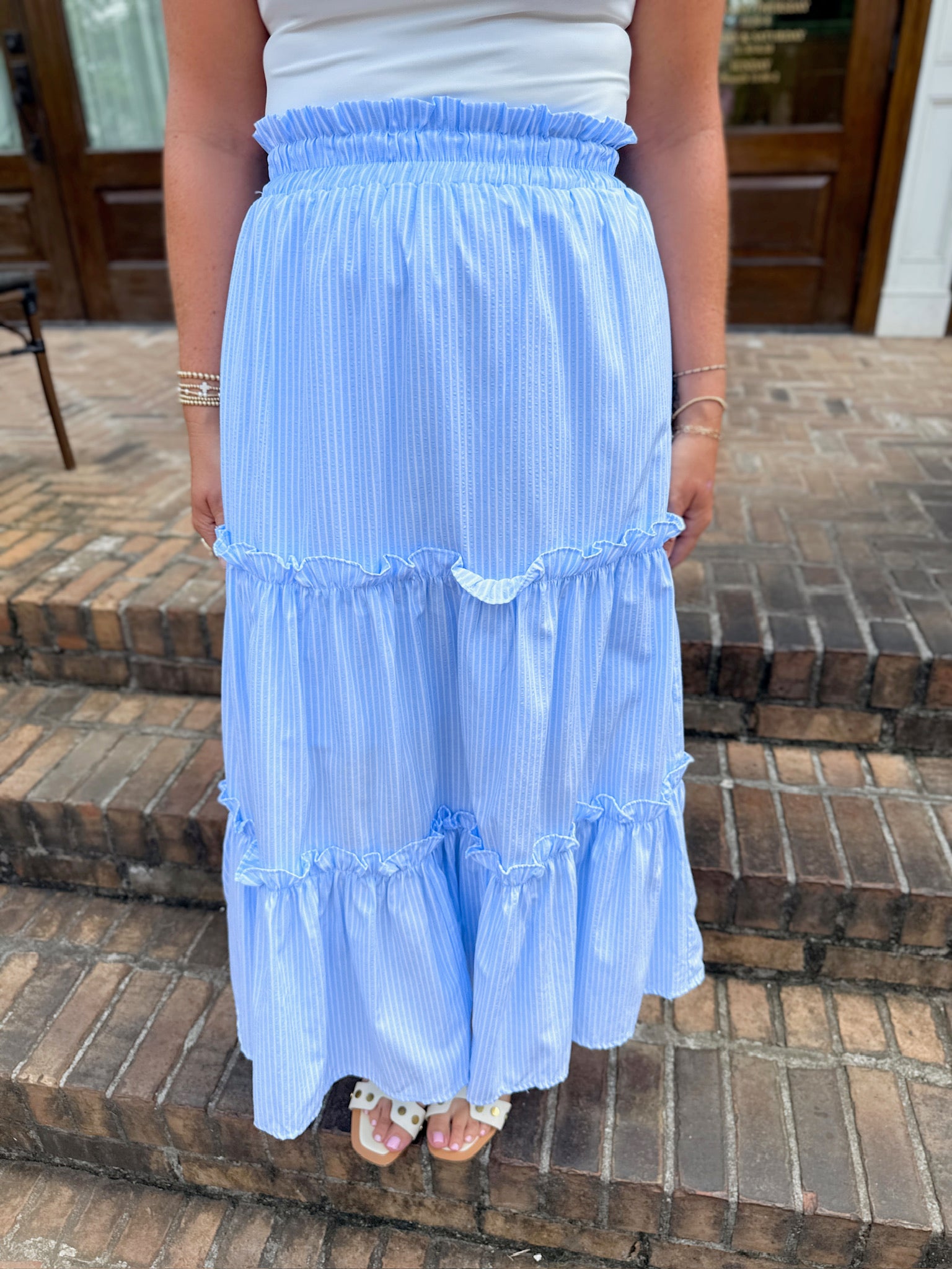 Where it Takes You Long Striped Skirts