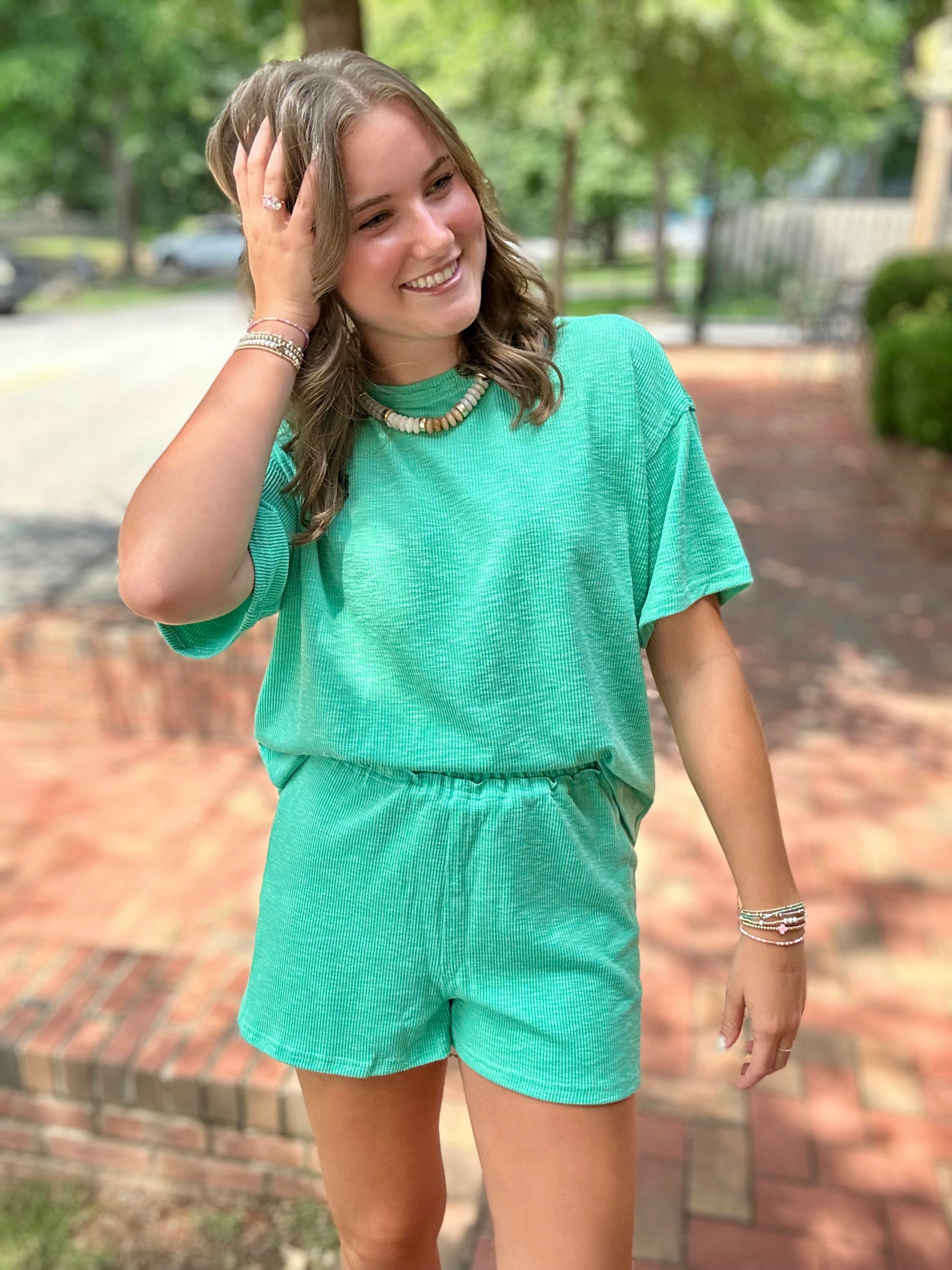 Take it Easy Ribbed Two Piece Set