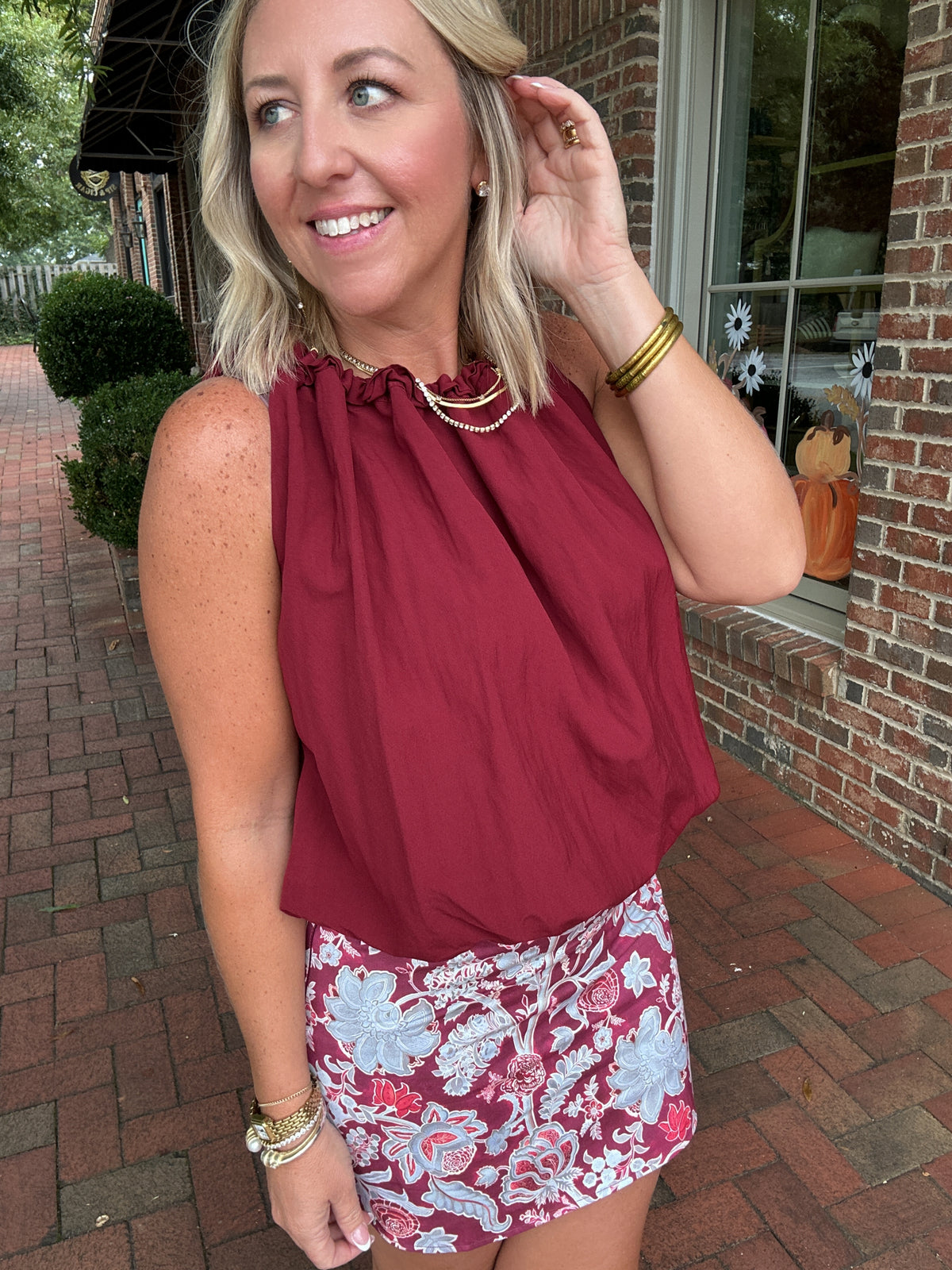 Stadium Sweetheart Tie Halter Top