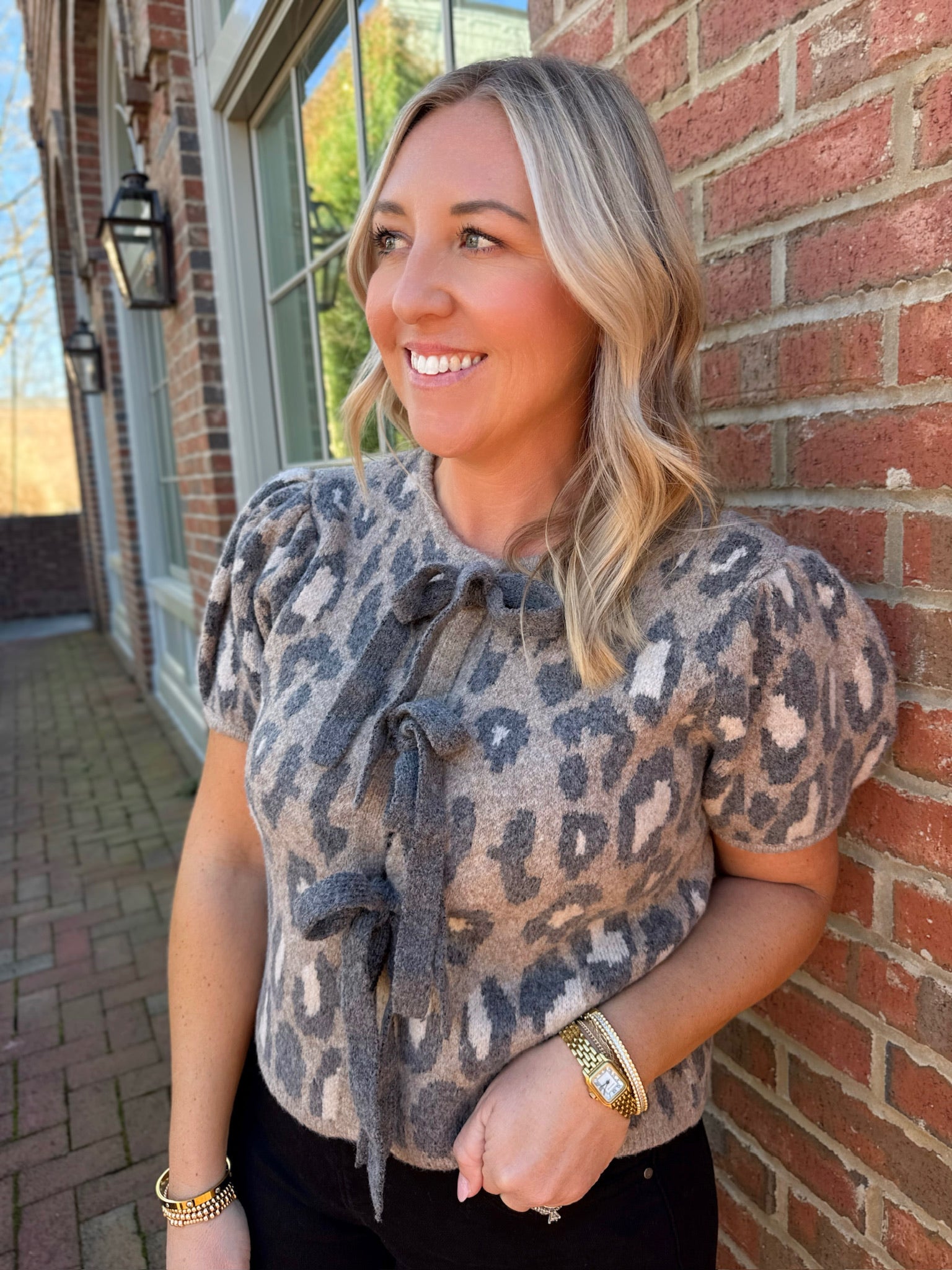 Thousand Miles Away Leopard Knit Top