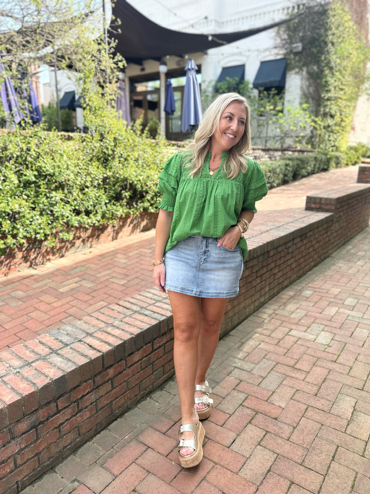 Wanna Be You Short Sleeve Crinkled Top