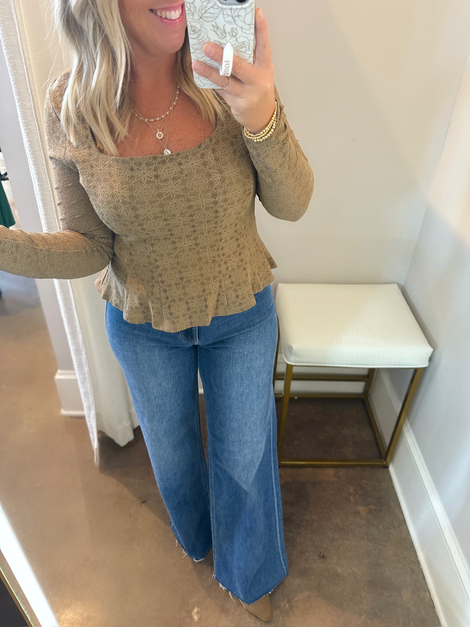 Straight With Me Lace Blouse