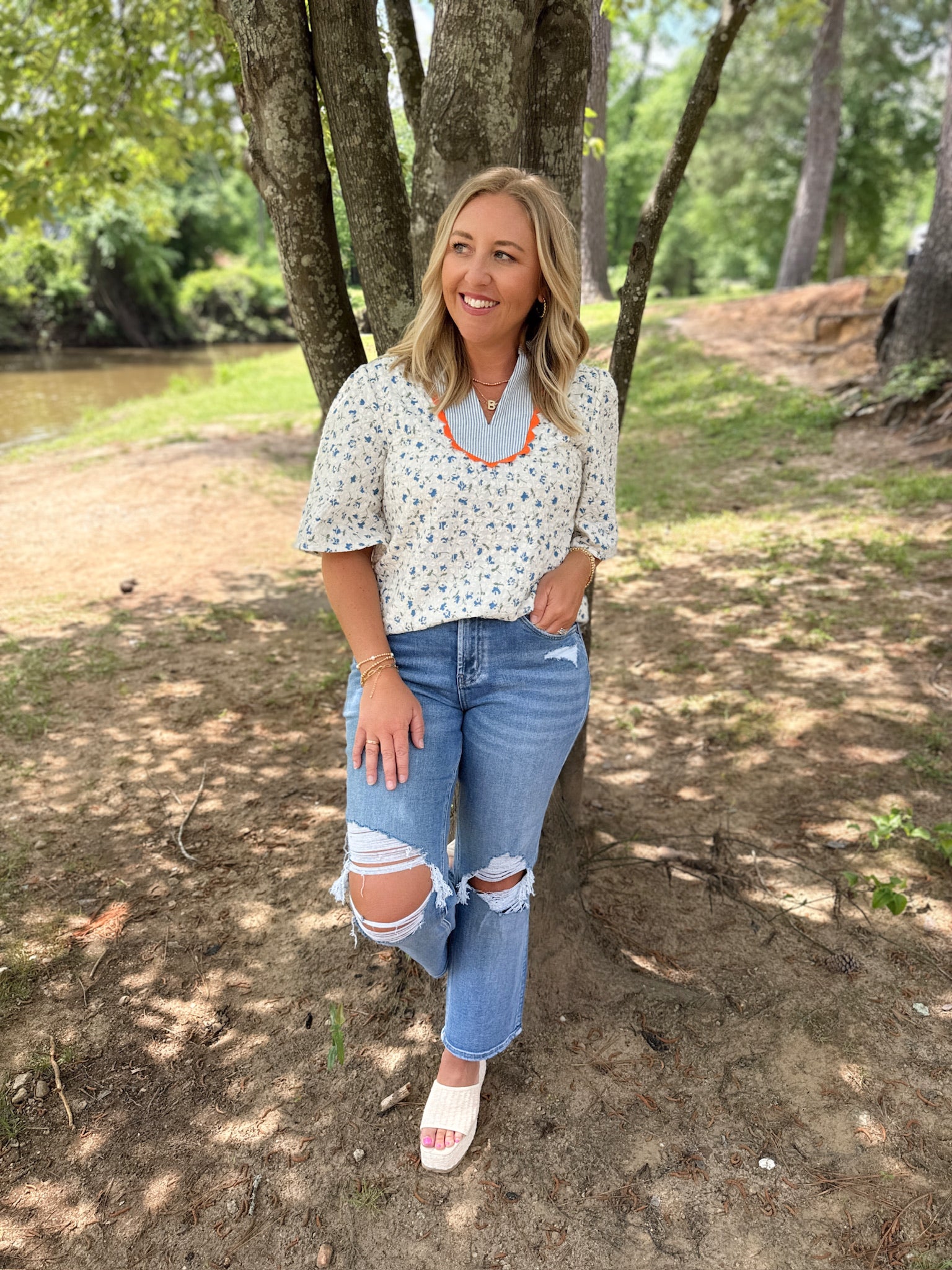 Embelia High Rise Crop Straight Leg Jeans