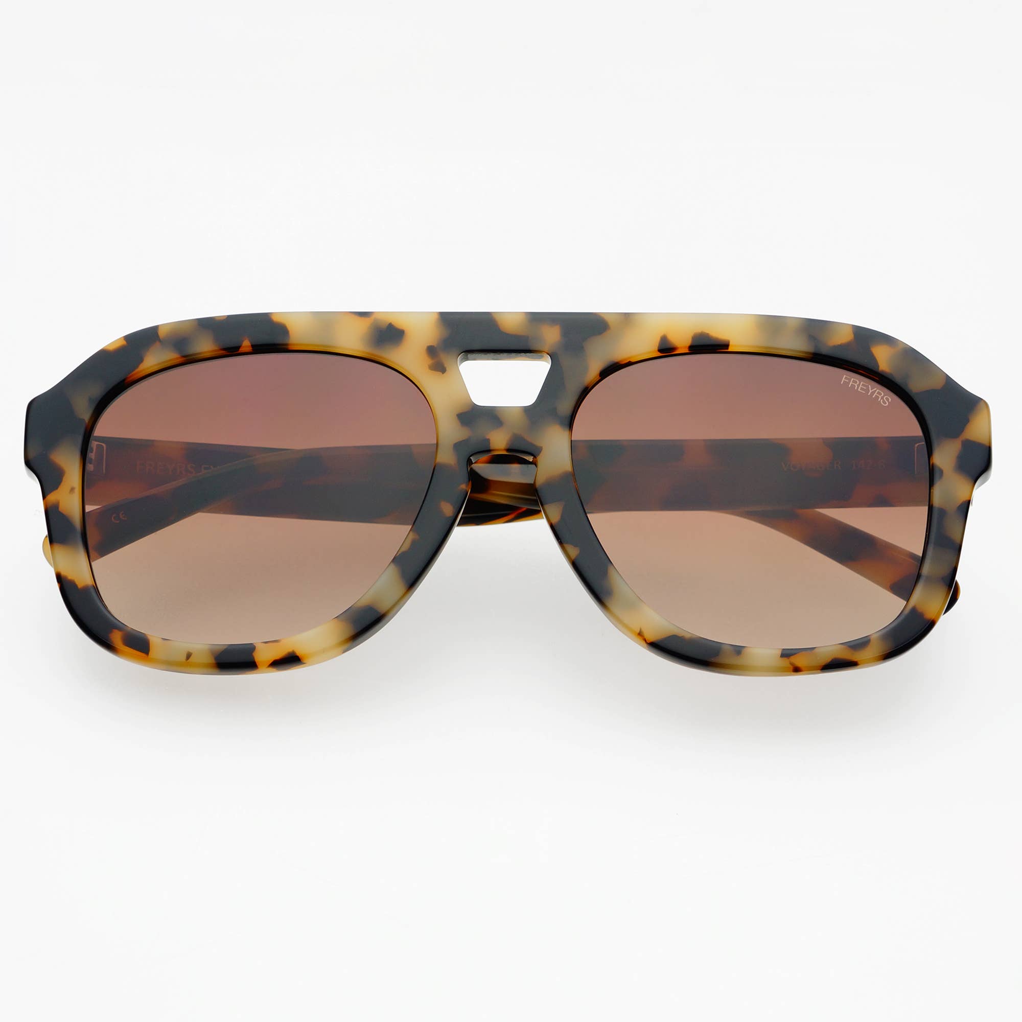 Voyager Acetate Oversized Aviator Sunglasses : Milky Tortoise
