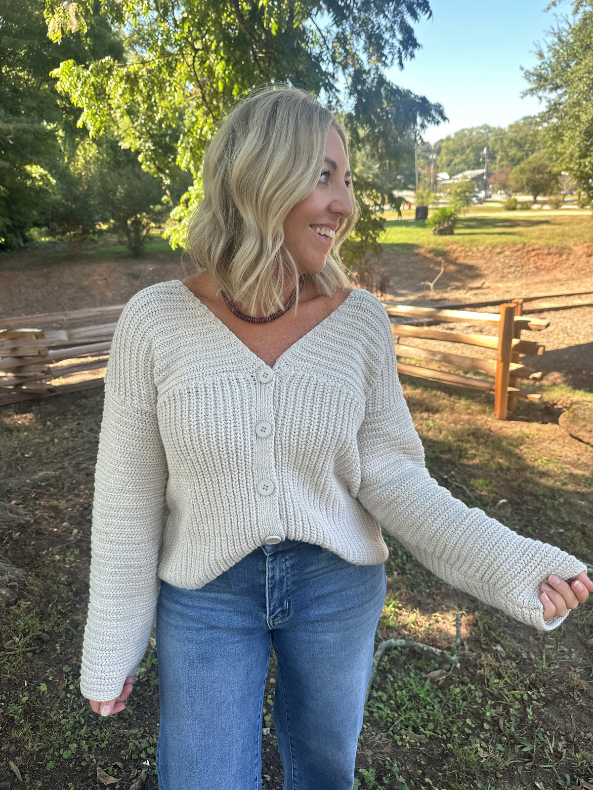 The Essential Knit Cardigan in Taupe