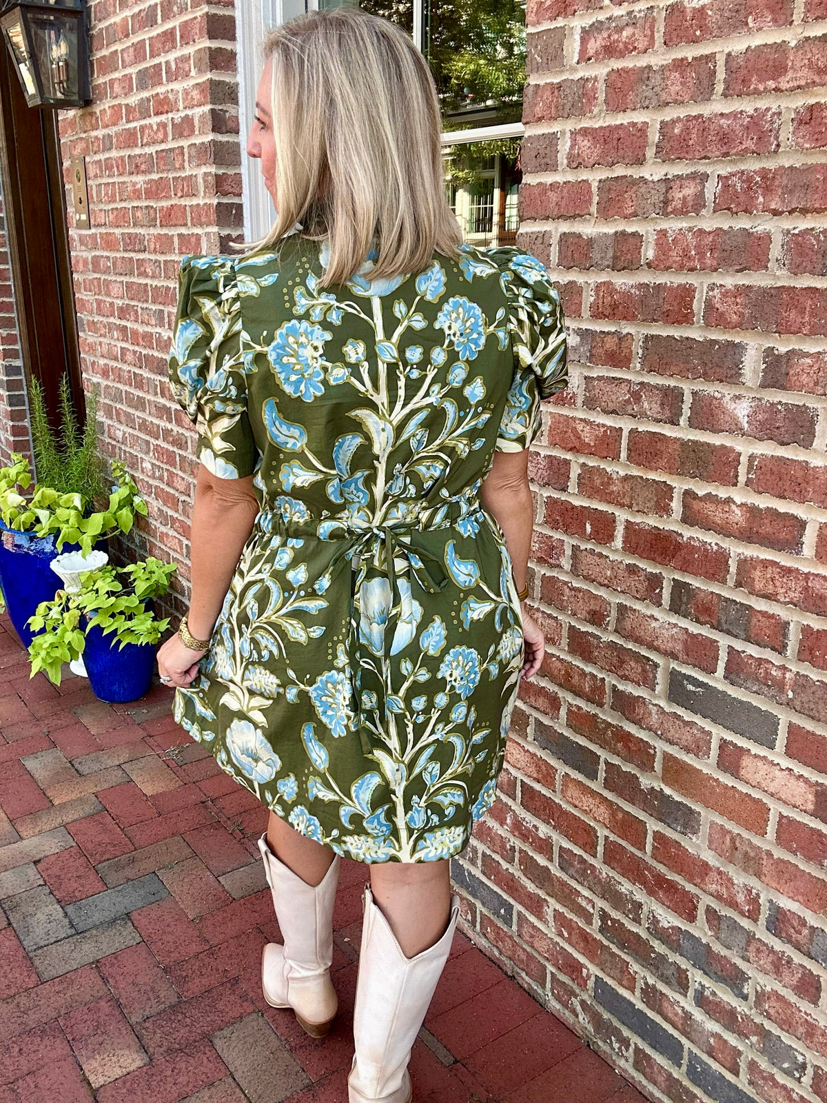 Sage In Bloom Floral Dress