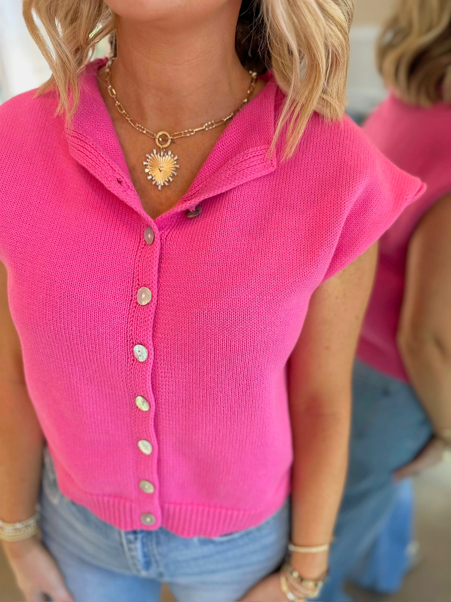 I Wish I Didn’t Short Sleeve Knit Cardigan in Pink