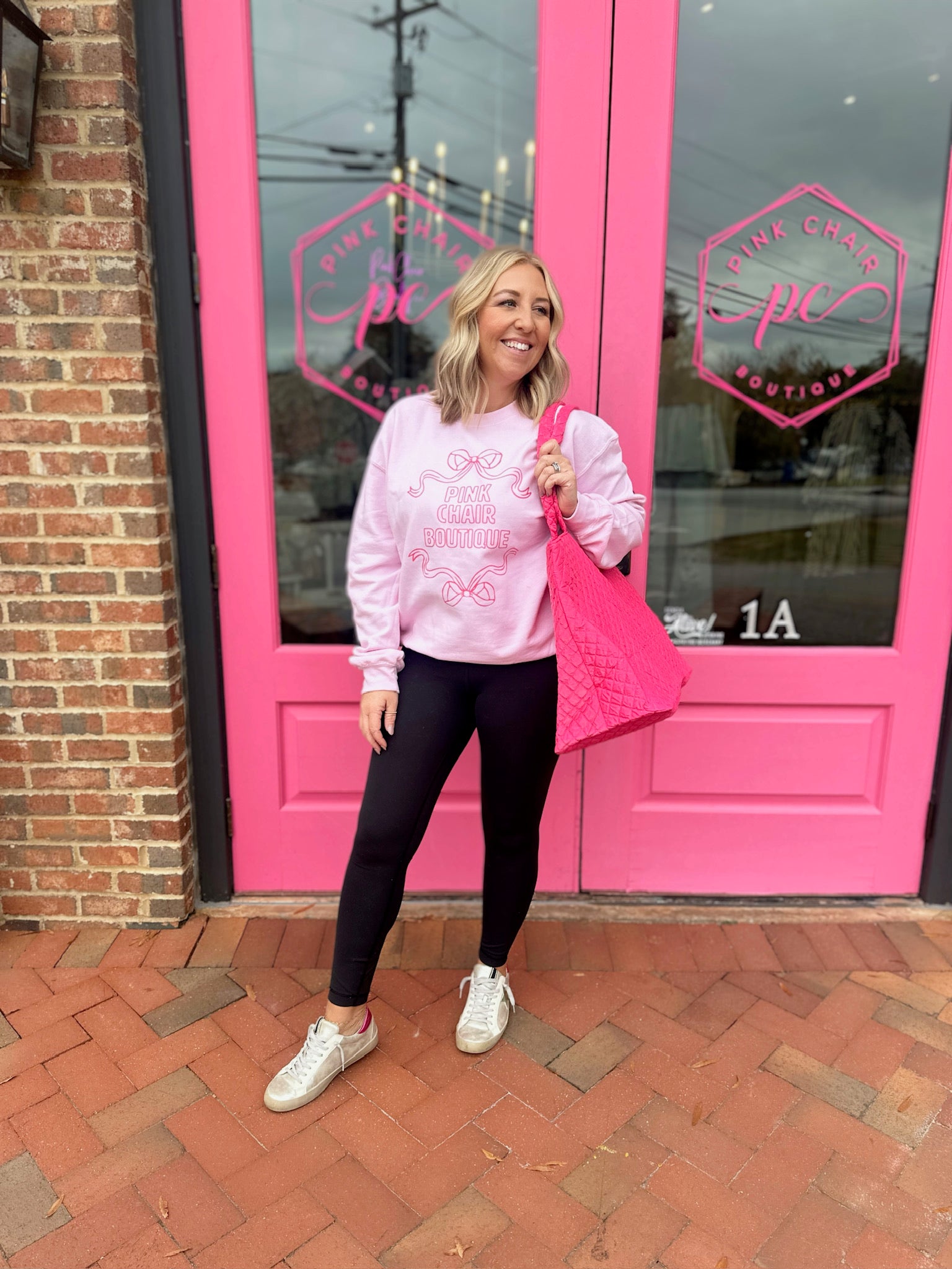 Pink Chair Boutique Bow Sweatshirt