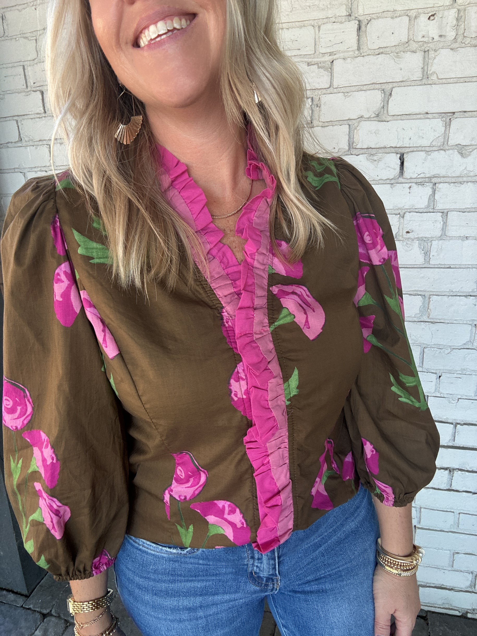 Rosie Floral Ruffle Top