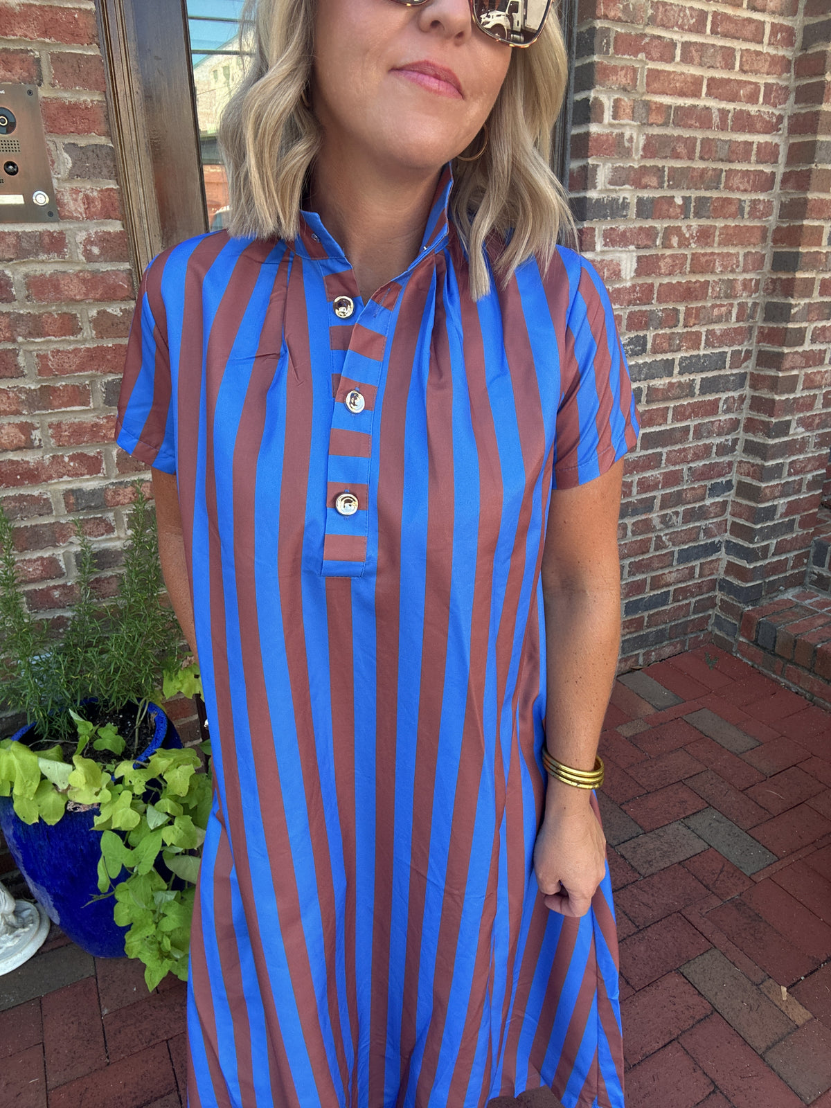 Blue Ridge Striped Maxi Dress