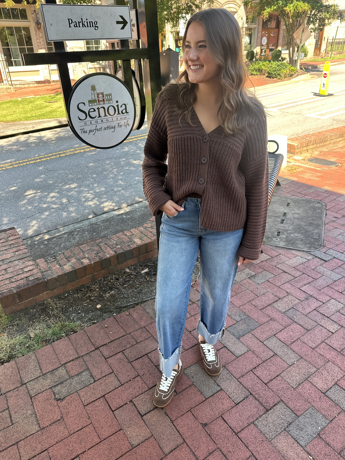 The Essential Knit Cardigan in Espresso