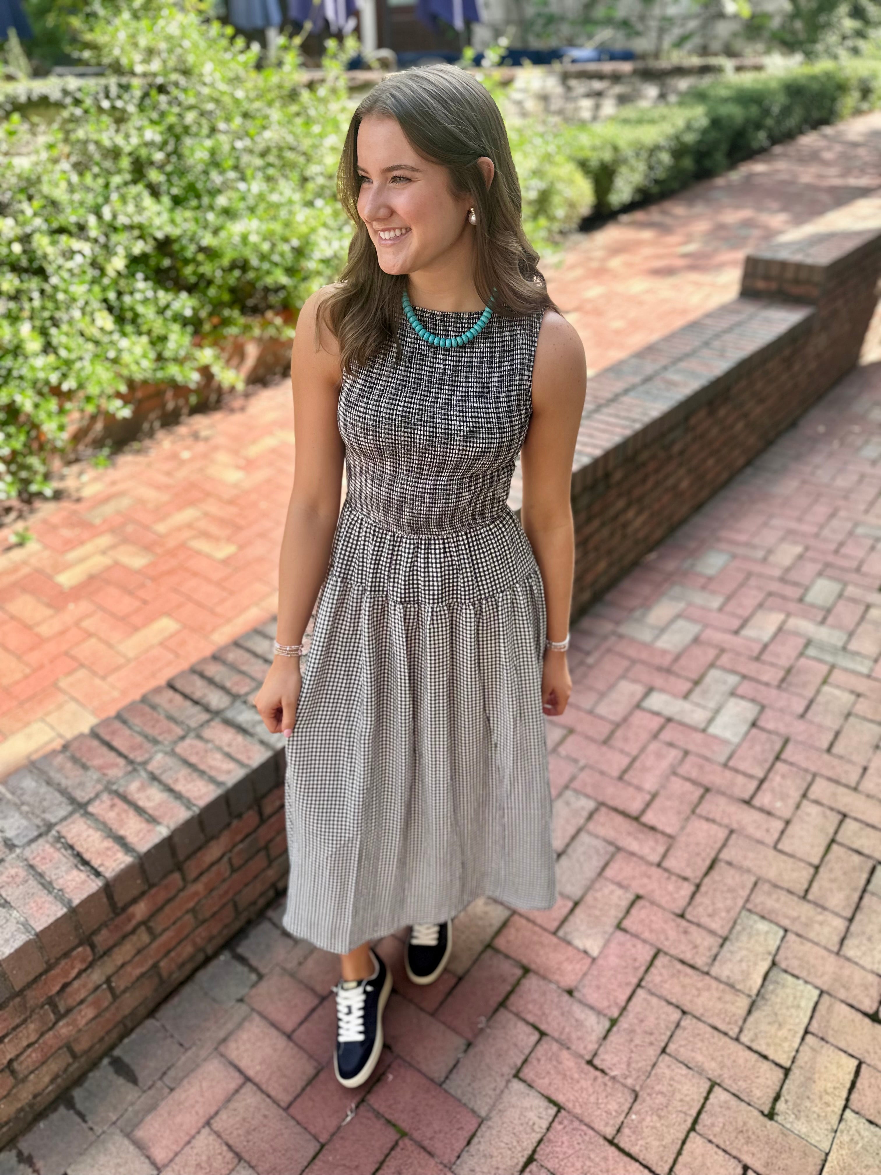 High Hopes Gingham Maxi Dress