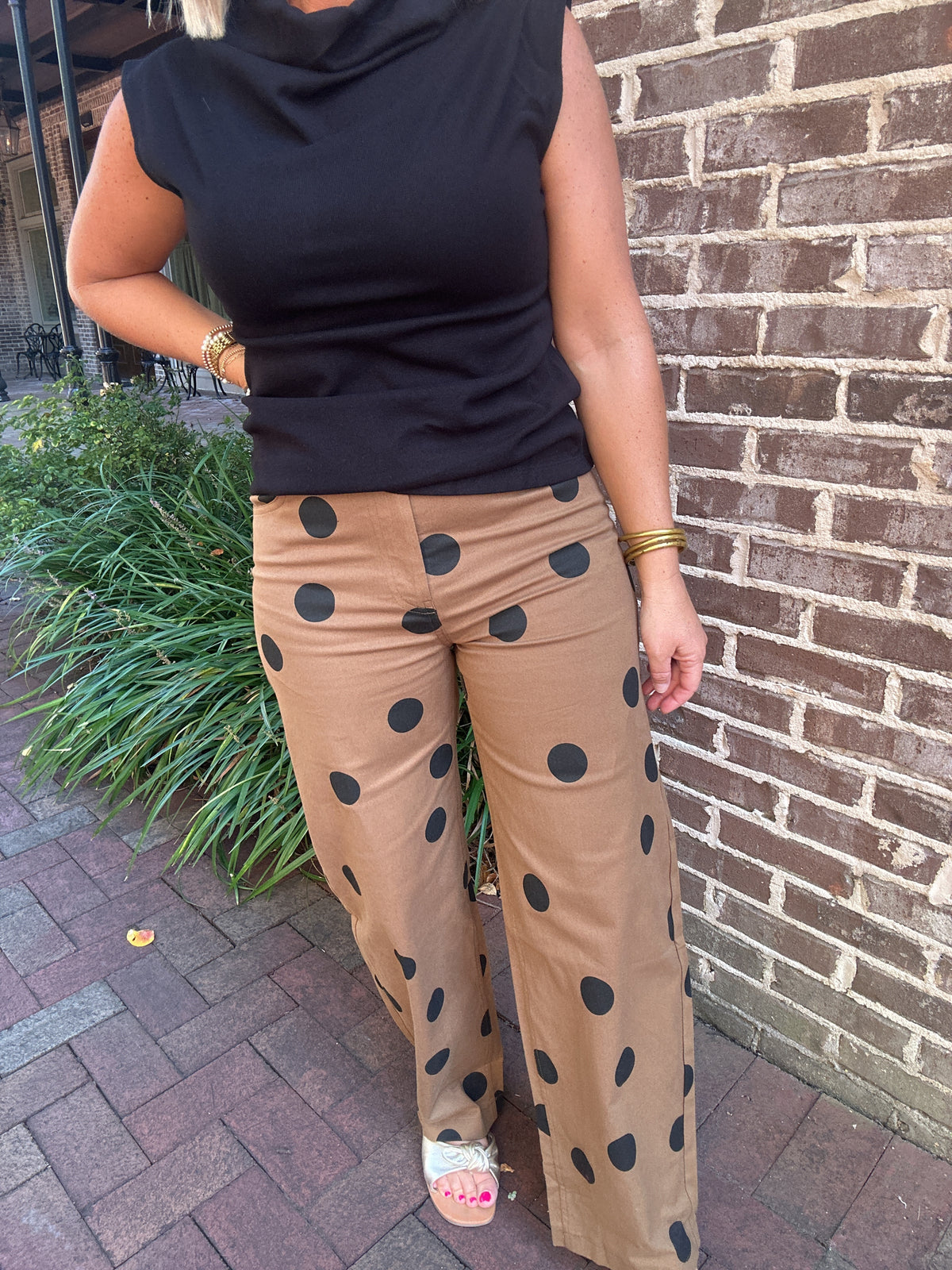 The Cocoa Dot Barrel Pants