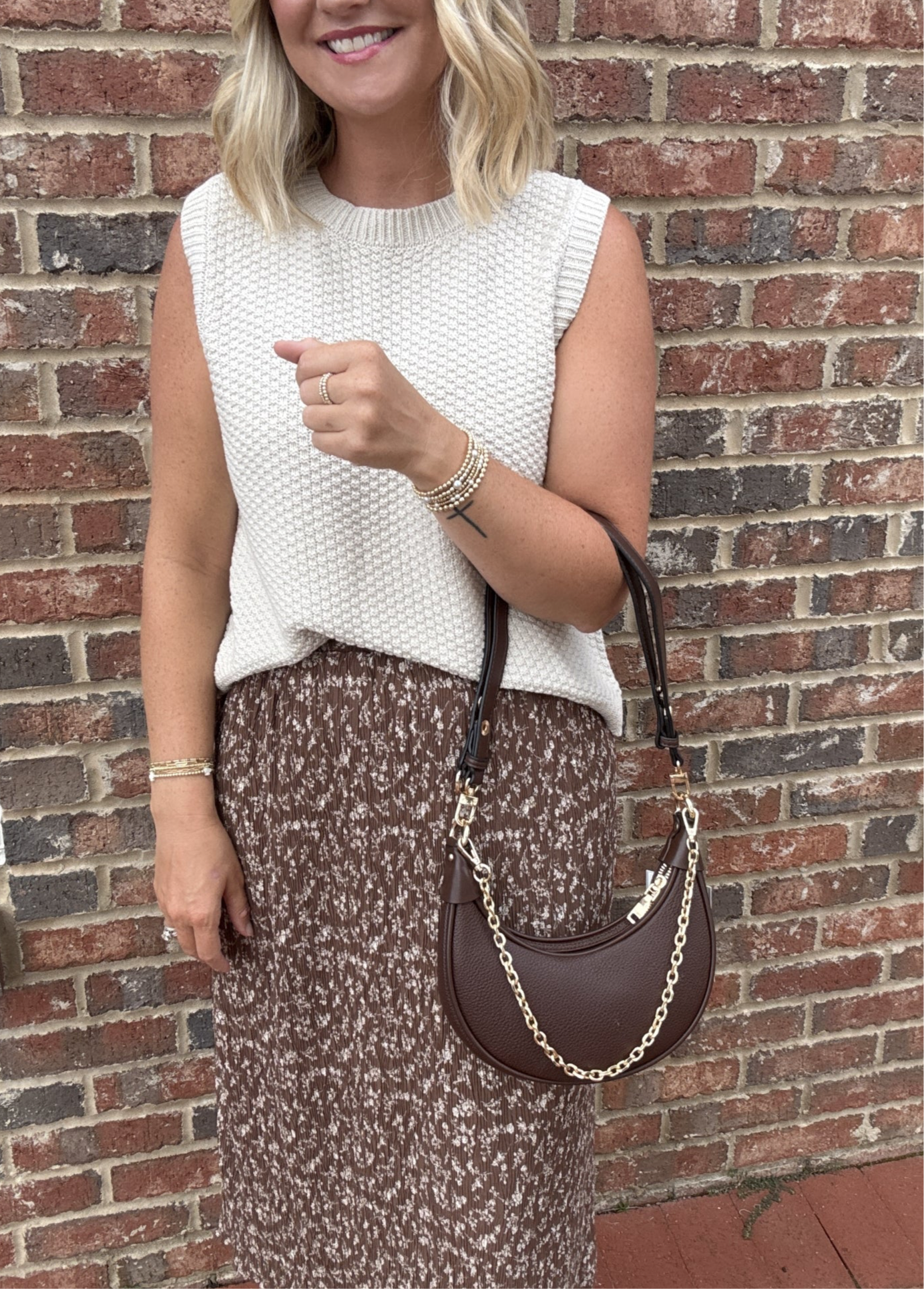 Zora Moon Convertible Shoulder/crossbody Purse in Espresso