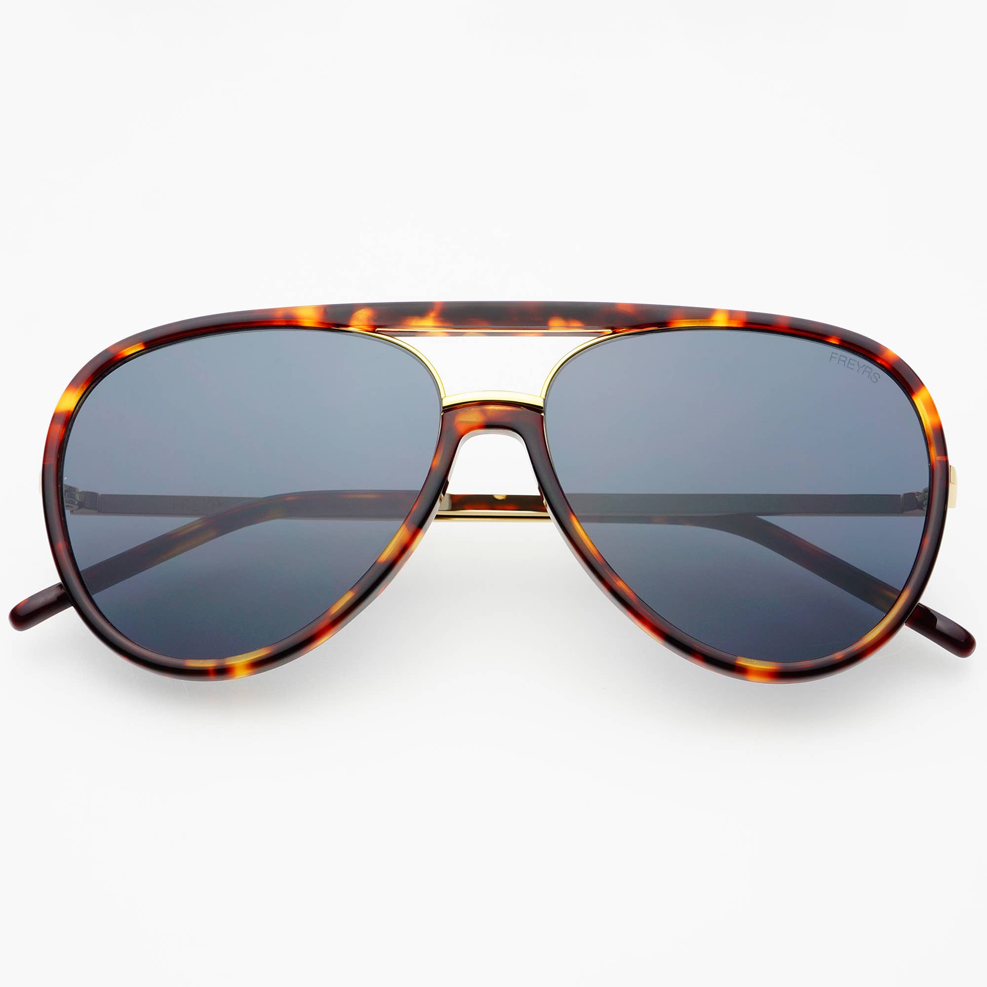 Shay Unisex Aviator Sunglasses : Tortoise / Solid Gray