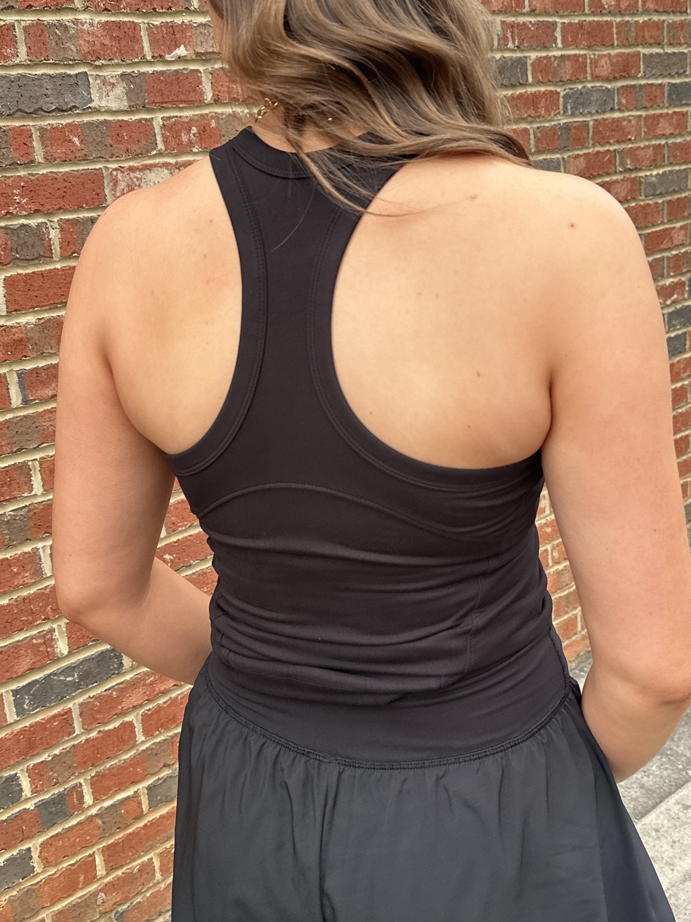 Rein Me In Butter Soft Sleeveless Racer Back Top in Black