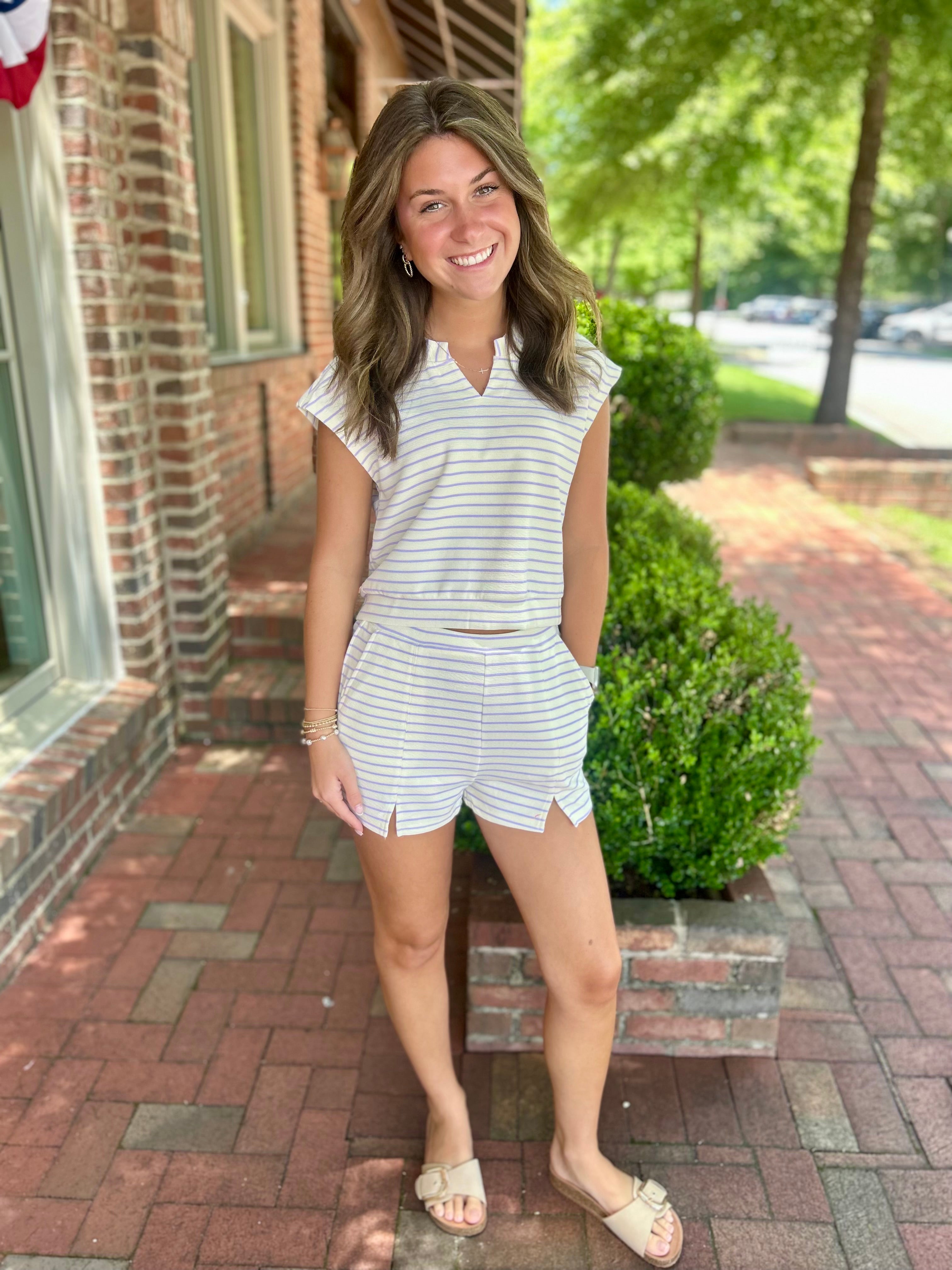 So Easy Striped Two Piece Set