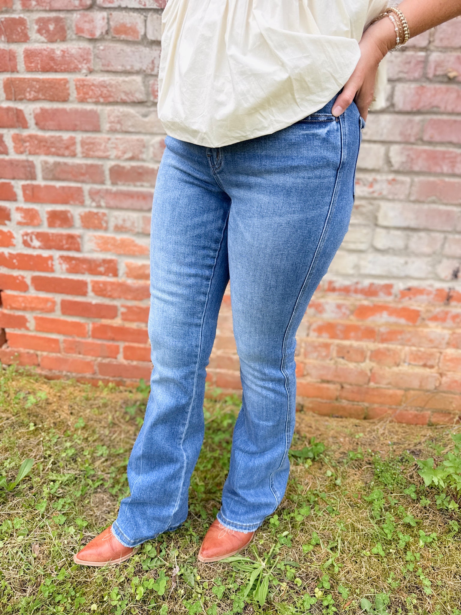 Blue Bird High Rise Bootcut Dark Wash Jeans