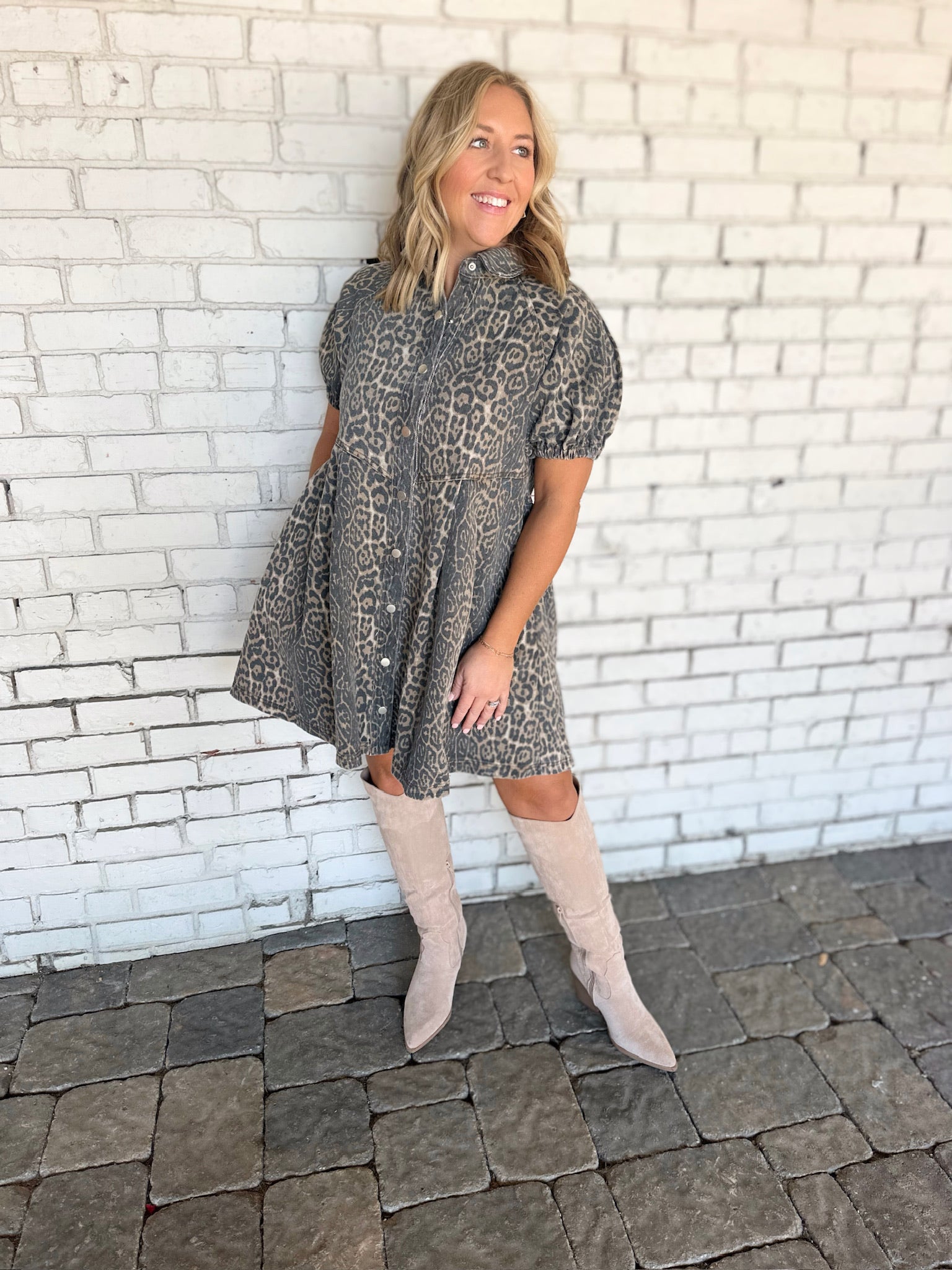 Lover for Cheetah Print Mini Dress