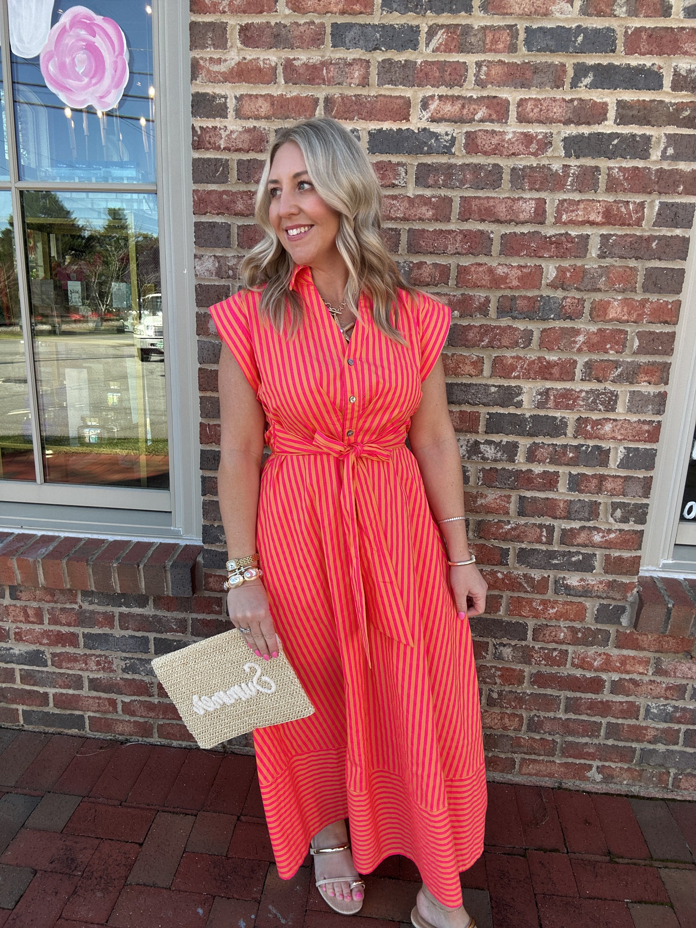 Getting Somewhere Striped Maxi Dress