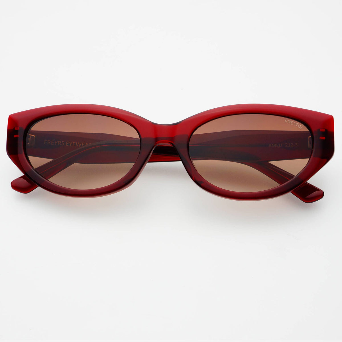 Ameli Acetate Cat-Eye Sunglasses: Red