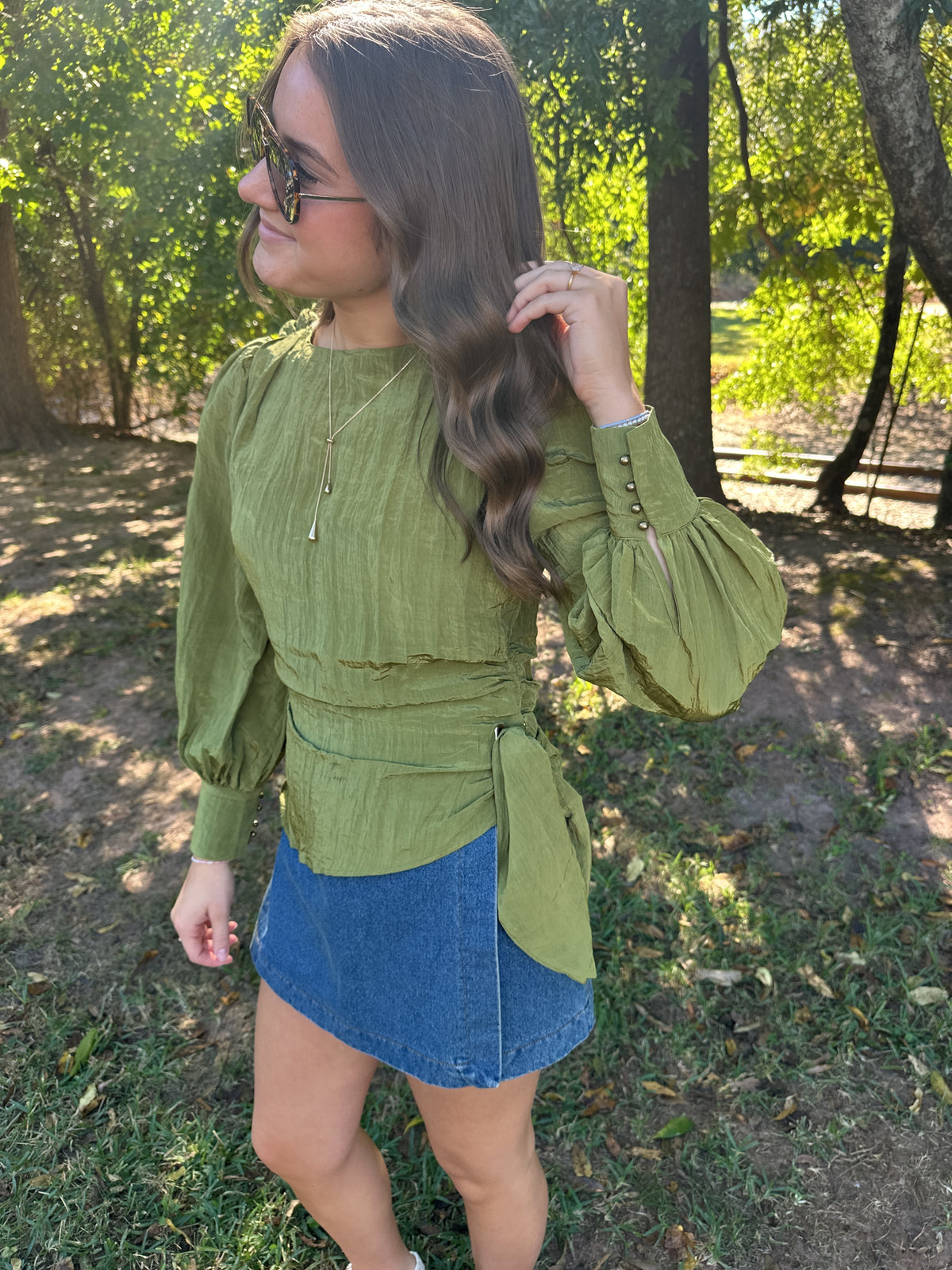 Field and Fern Long Sleeve Blouse