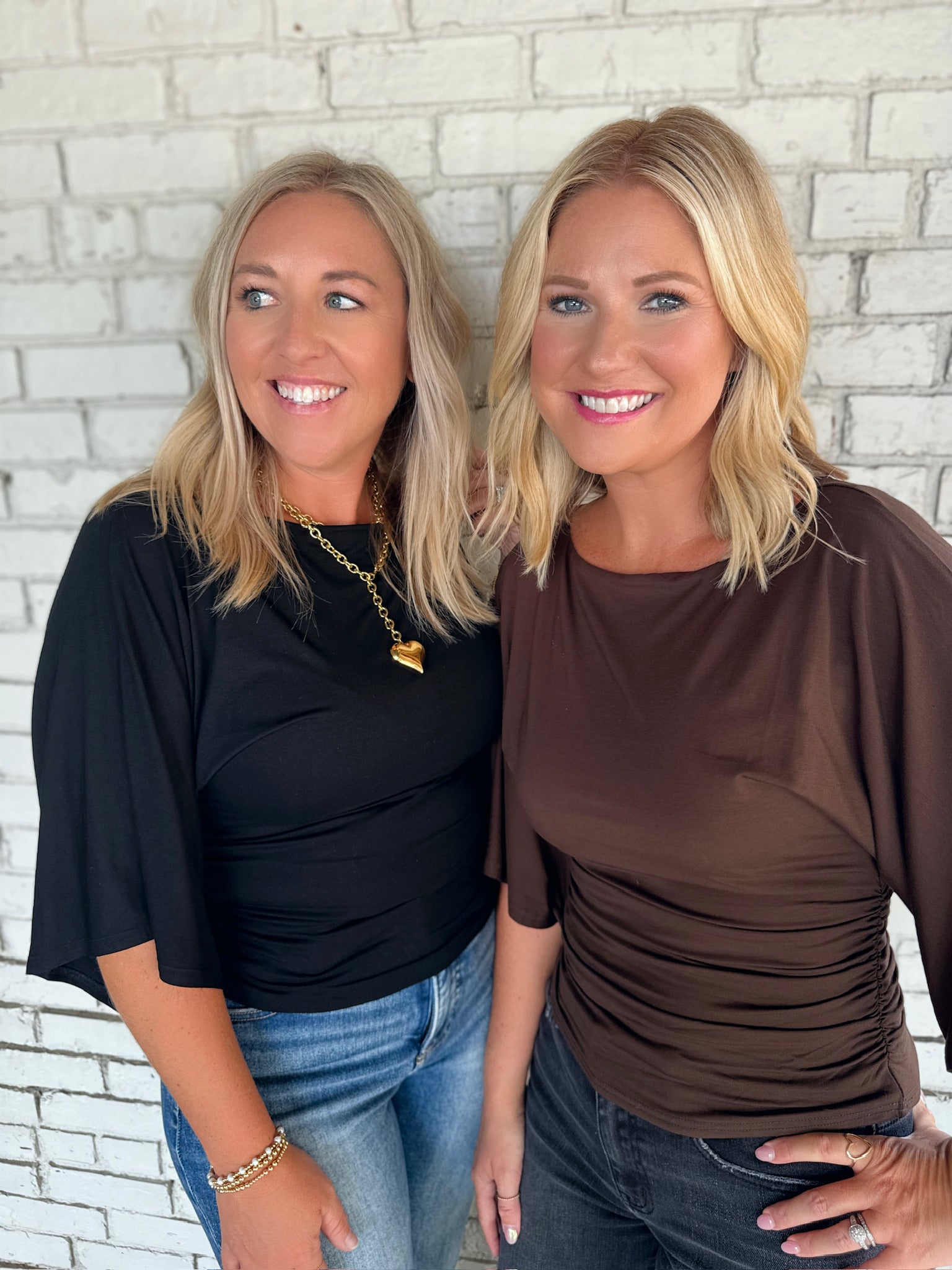 The Final Feel Cinch Side Top in Brown