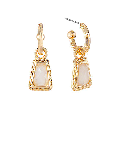 Trapezoid Stone Dangle Earrings