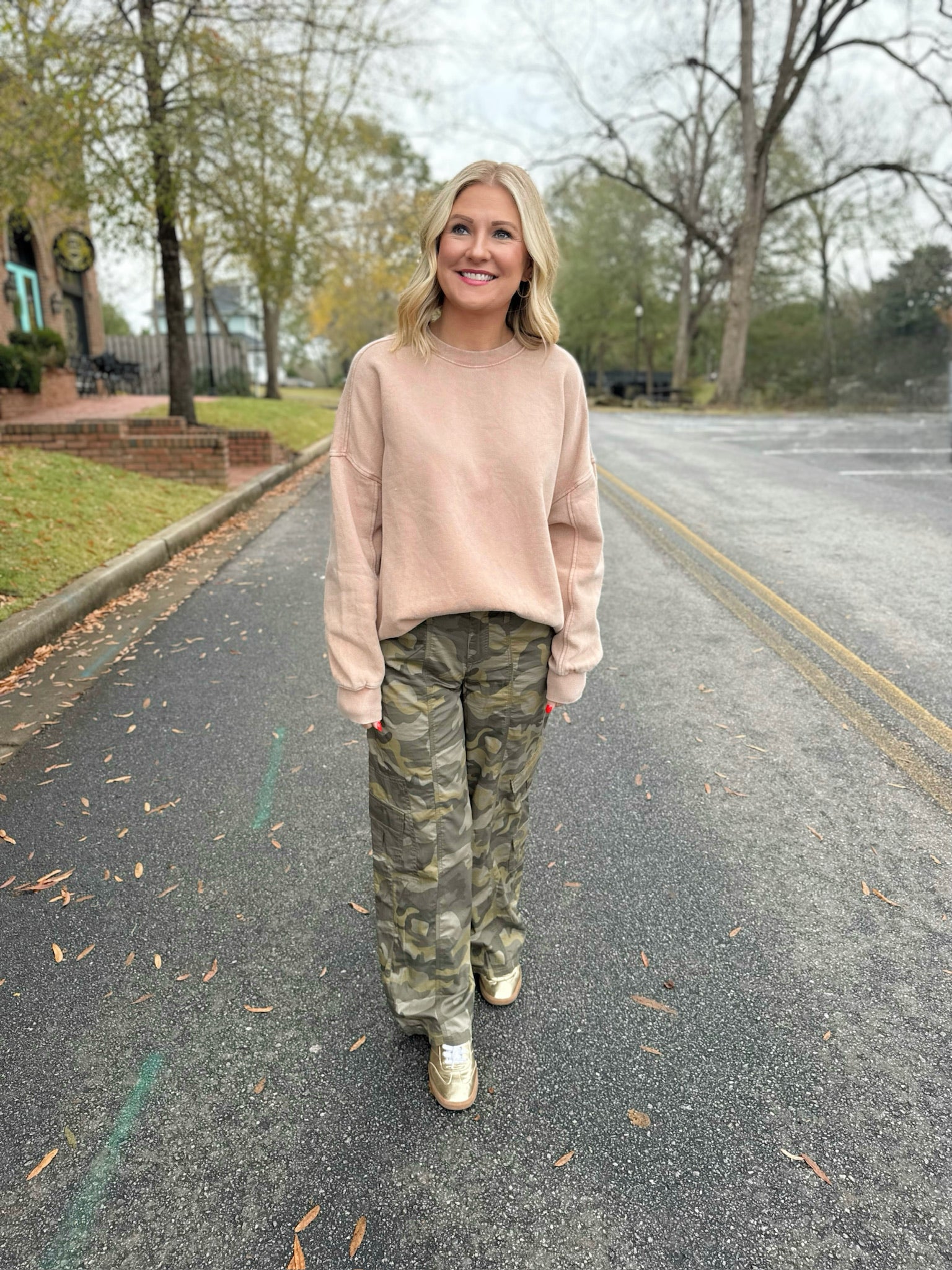 Rory Camo Cargo Elastic Waist Pants