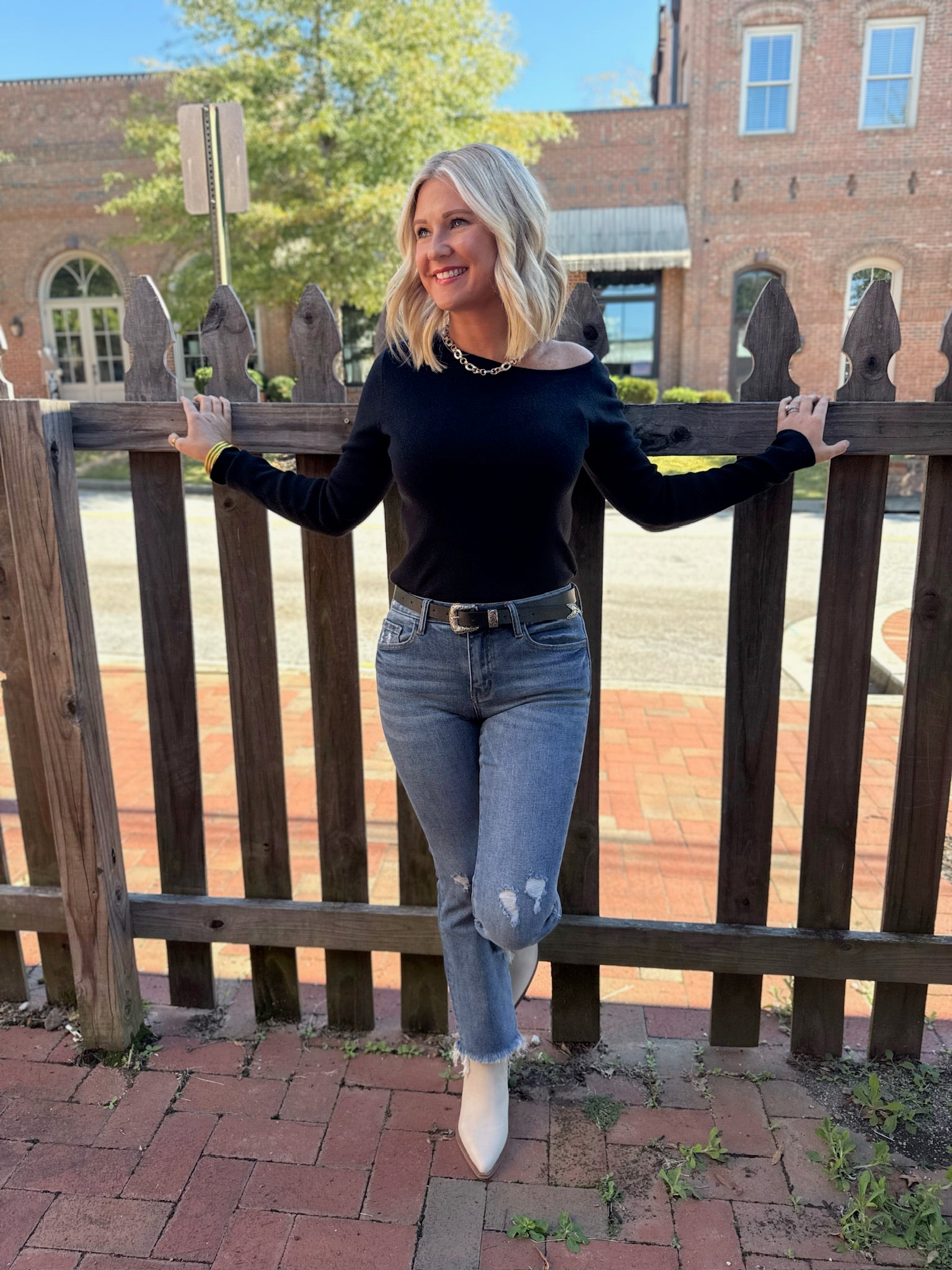 What Can It Hurt One Shoulder Sweater