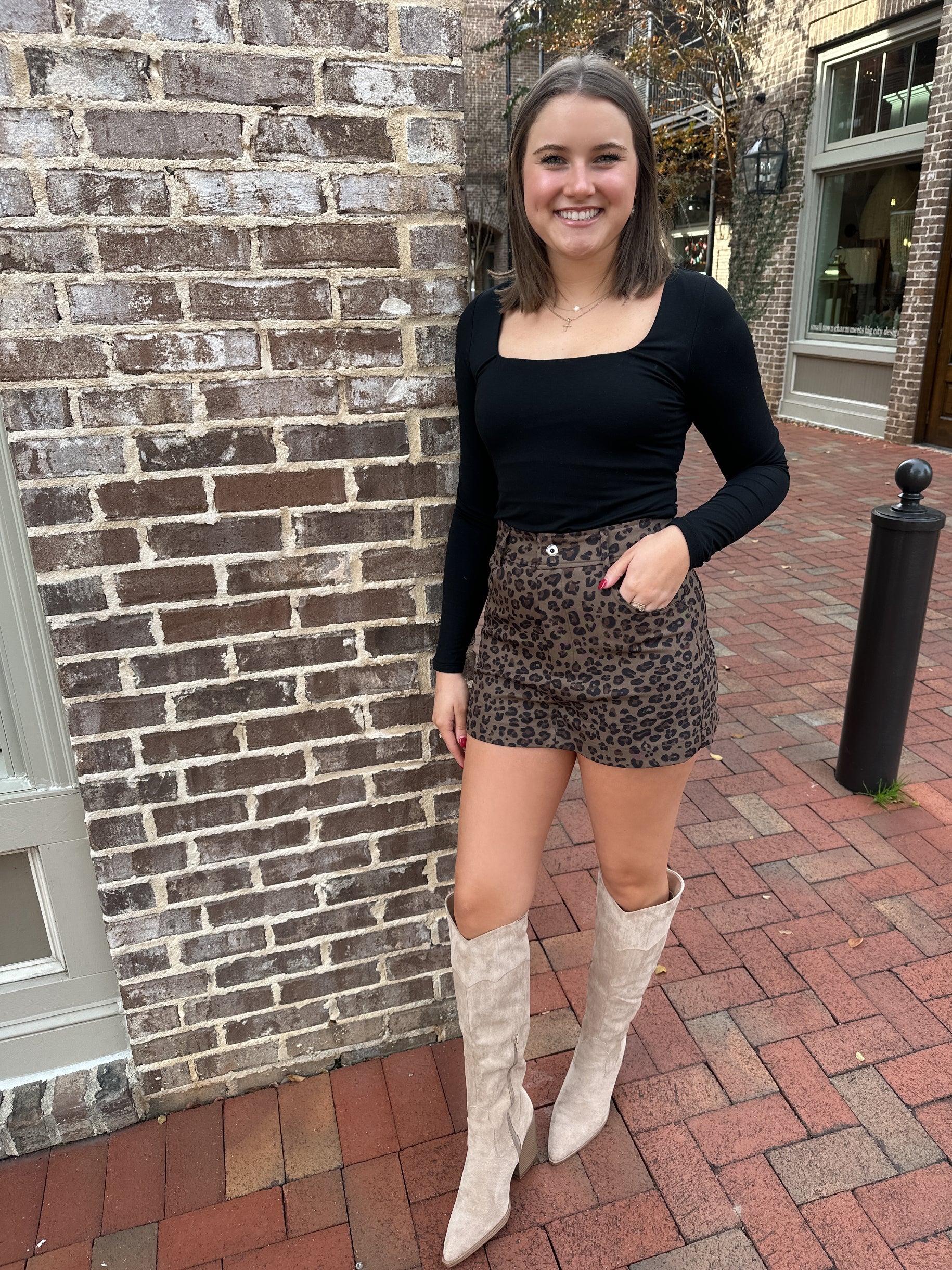 Wild Thing High Waisted Animal Print Skort