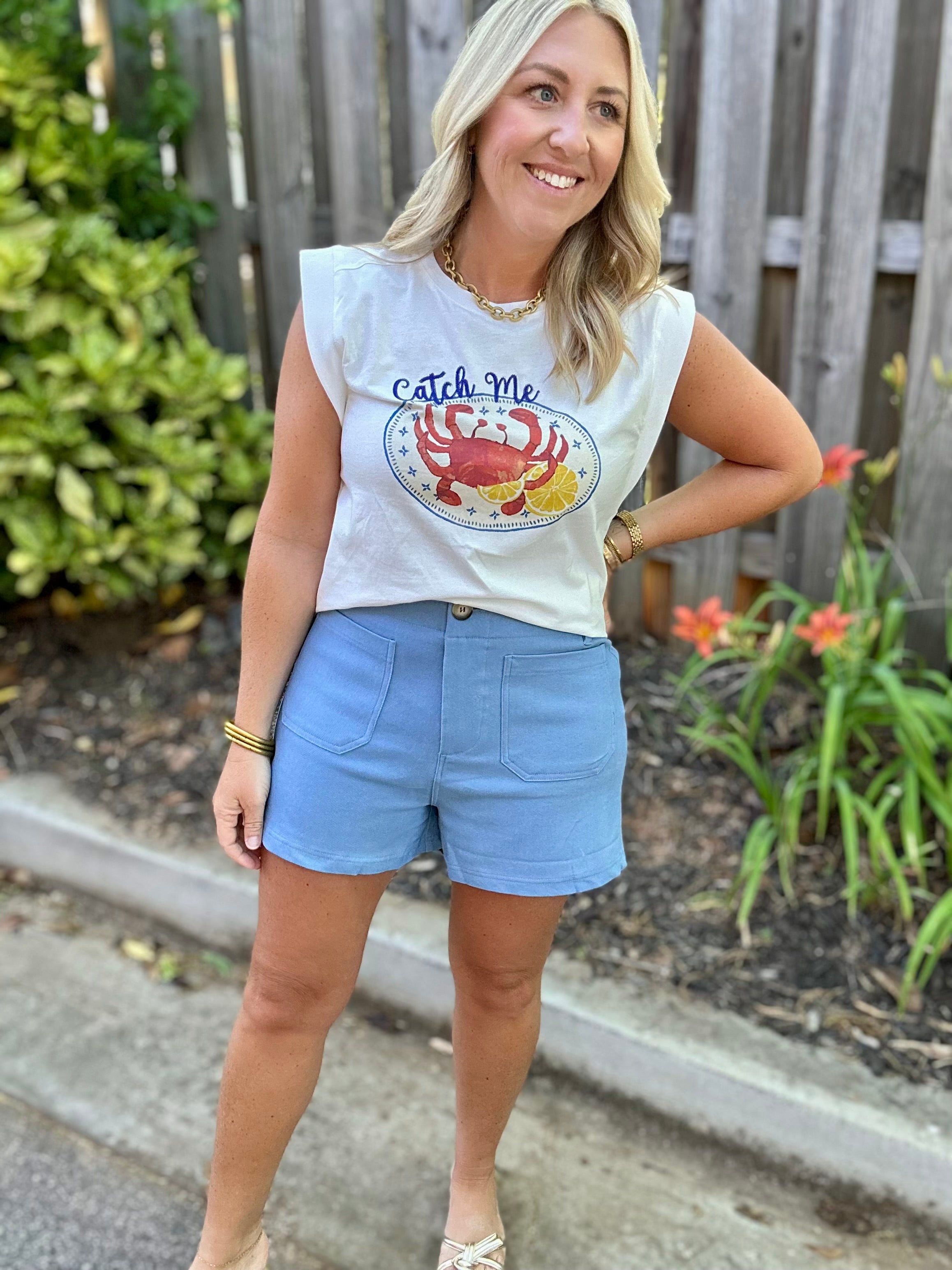Catch Me Graphic Sleeveless Top