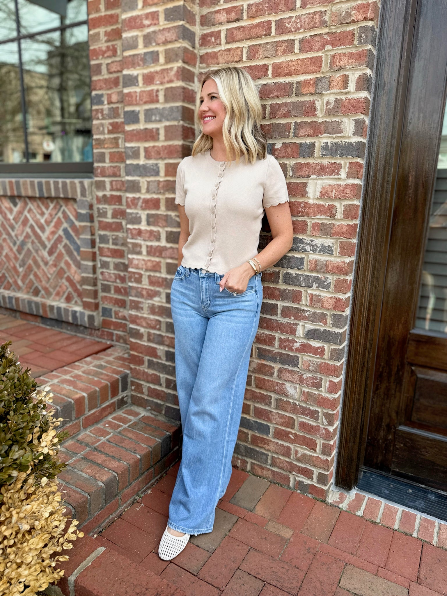 Making the Memories Scalloped Button Down Cardigan